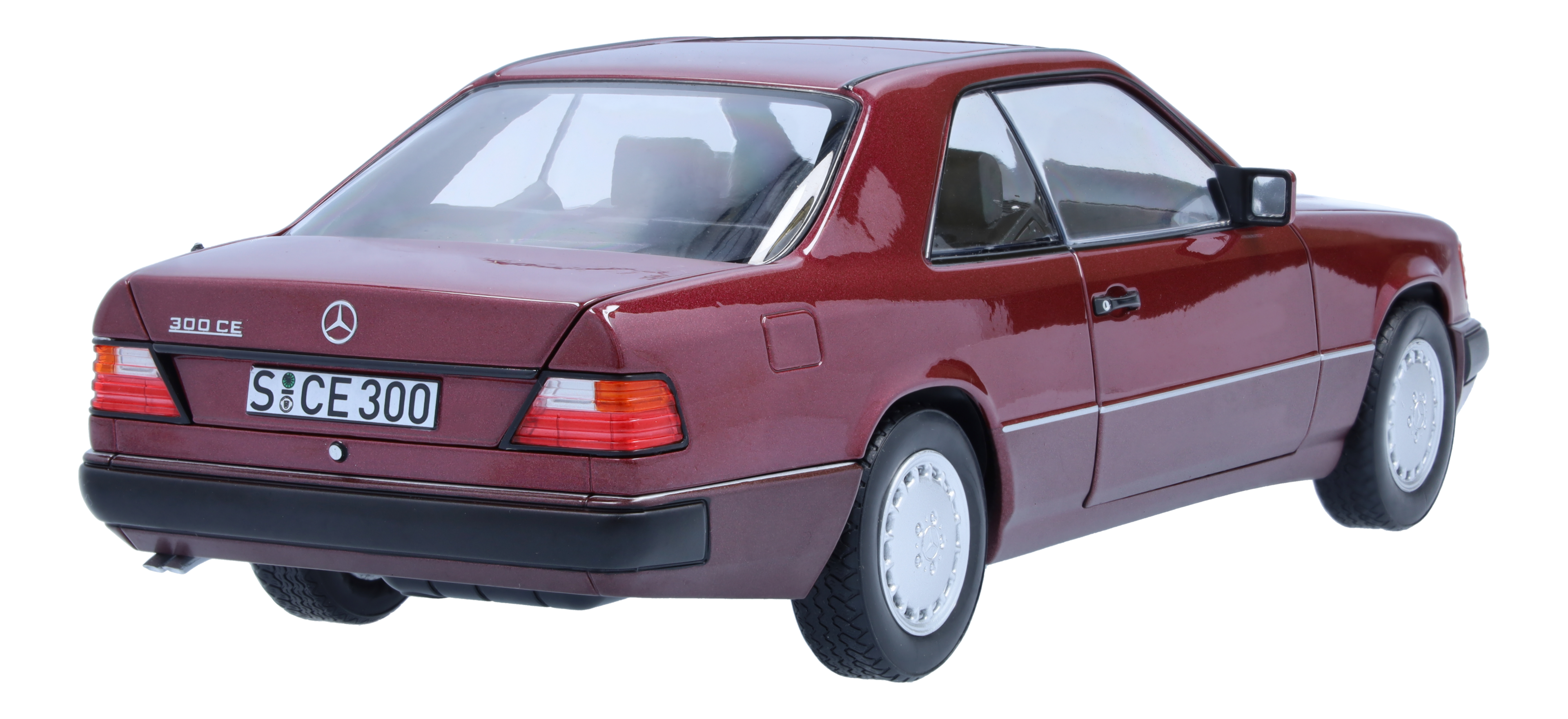 300 CE-24 Coupé C124 (1988-1992) - almandine red, Norev, 1:18