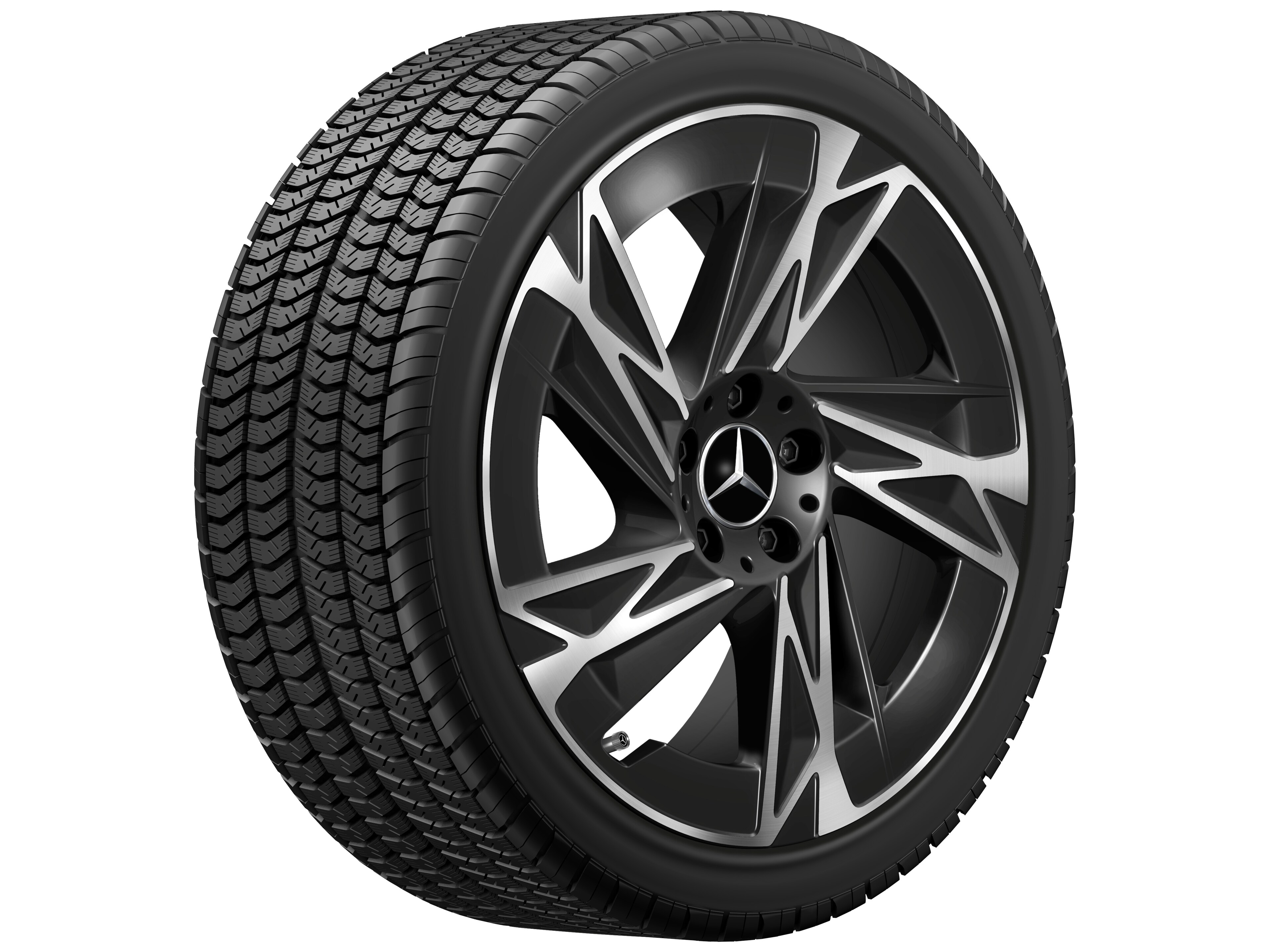 5-spoke wheel, Aero, 48.3 cm (19-inch) - 7,5 J x 19 ET 53,3, black, high-sheen