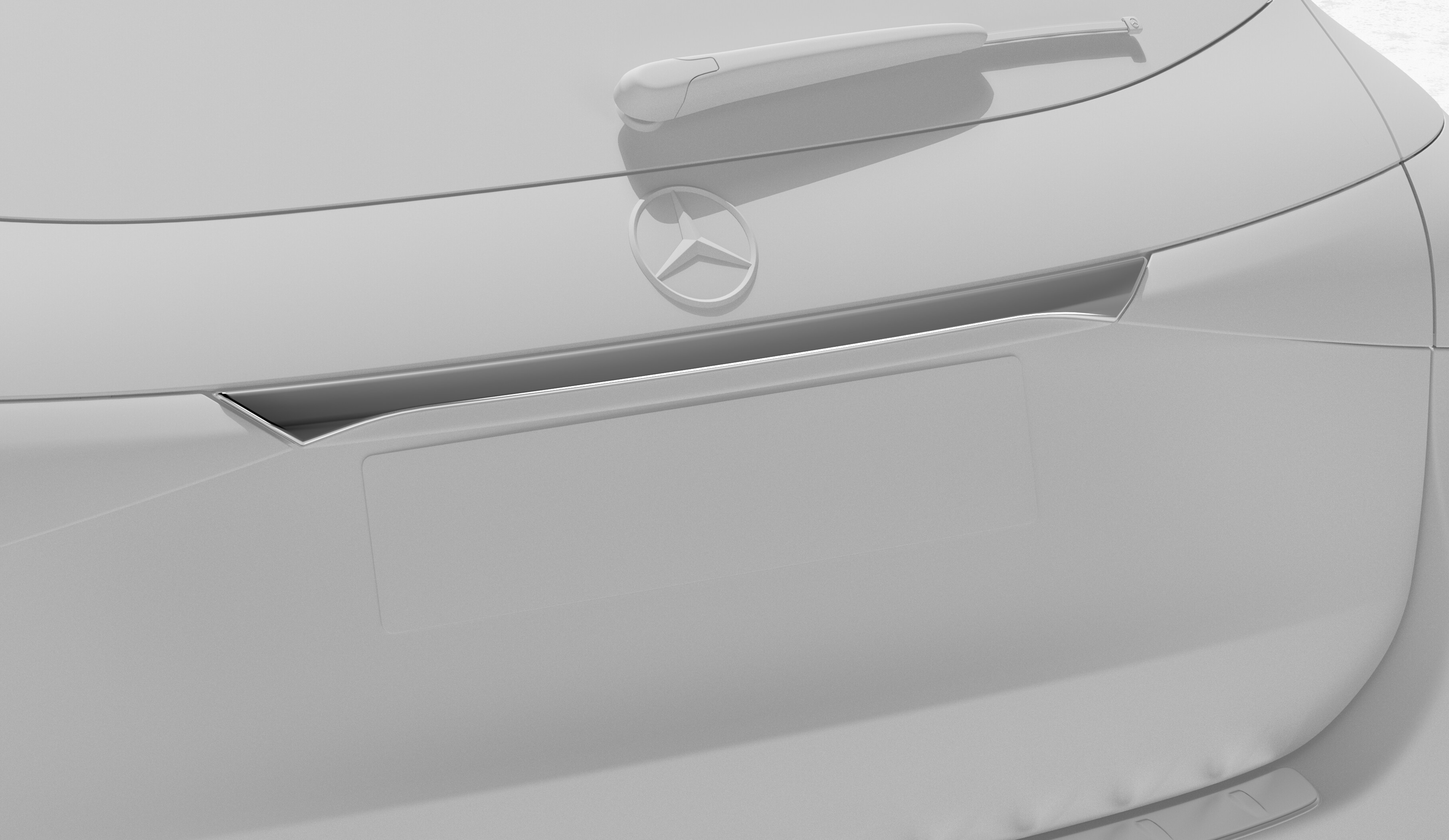 Rear trim strip - Plastic, chrome-plated