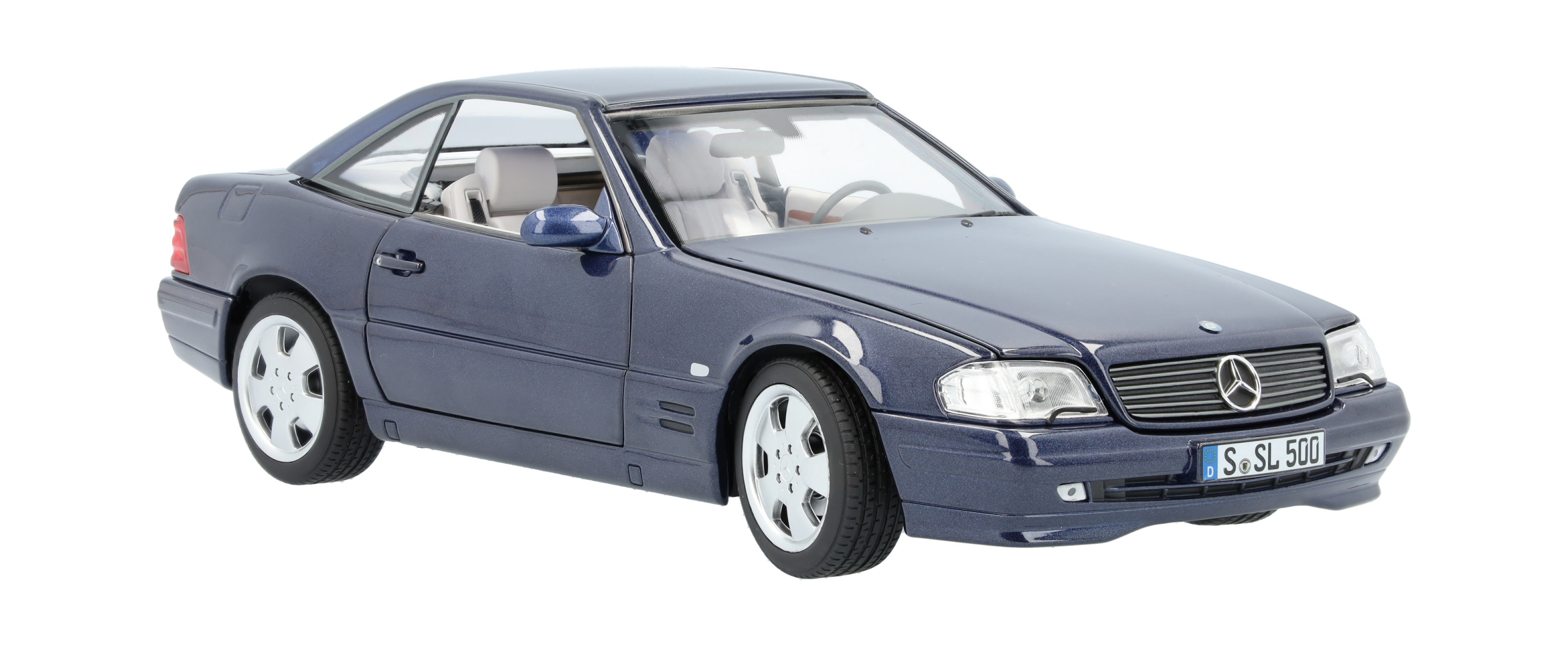 SL 500 R129 (1998-2001) - azure blue, Norev, 1:18
