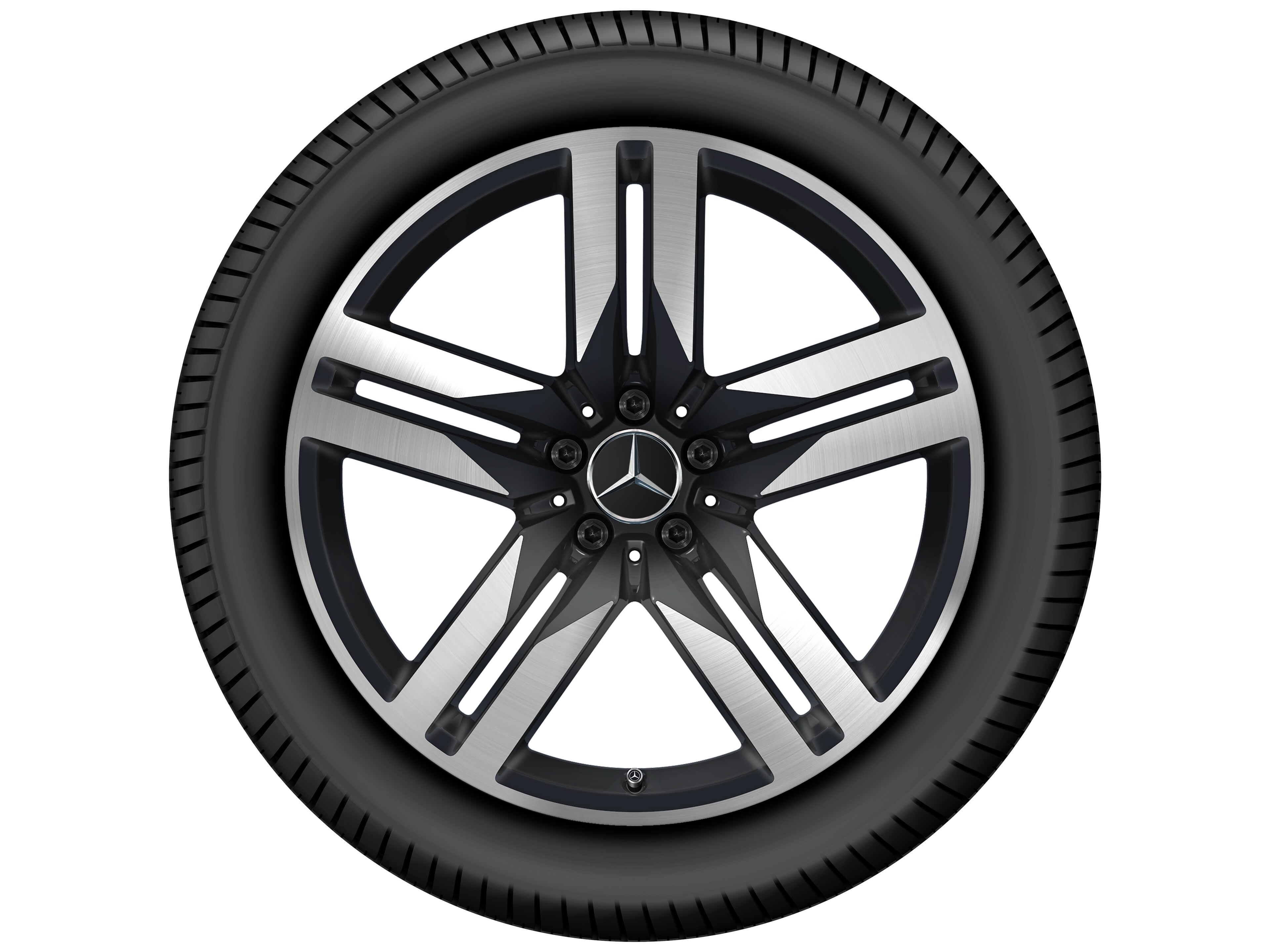 5-twin-spoke wheel, 50.8 cm (20-inch), High-sheen finish - 8,5 J x 20 ET 40, matt black, high-sheen