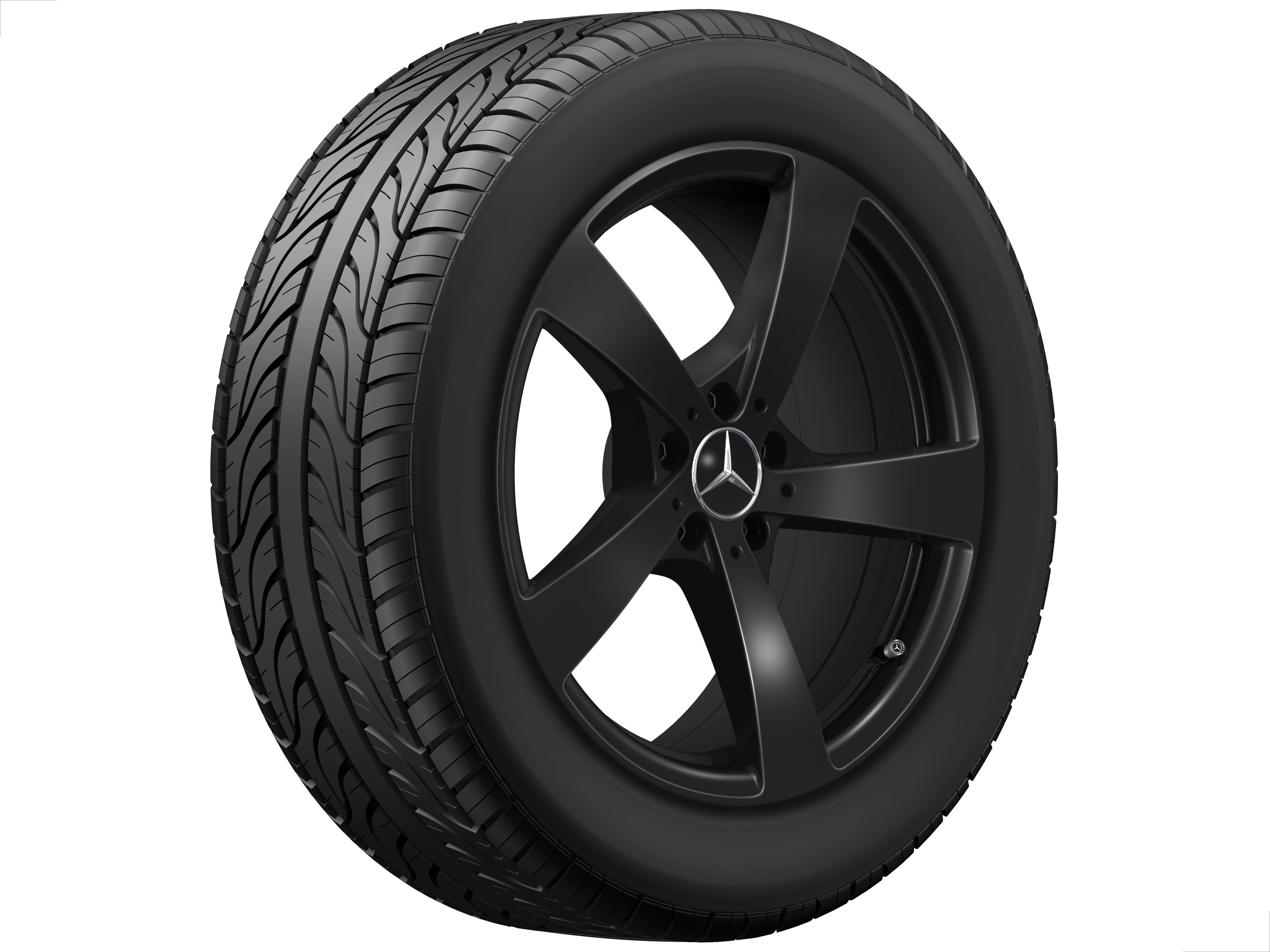 5-spoke wheel, Aero, 48.3 cm (19-inch) - 9 J x 19 ET 60,2, black, painted