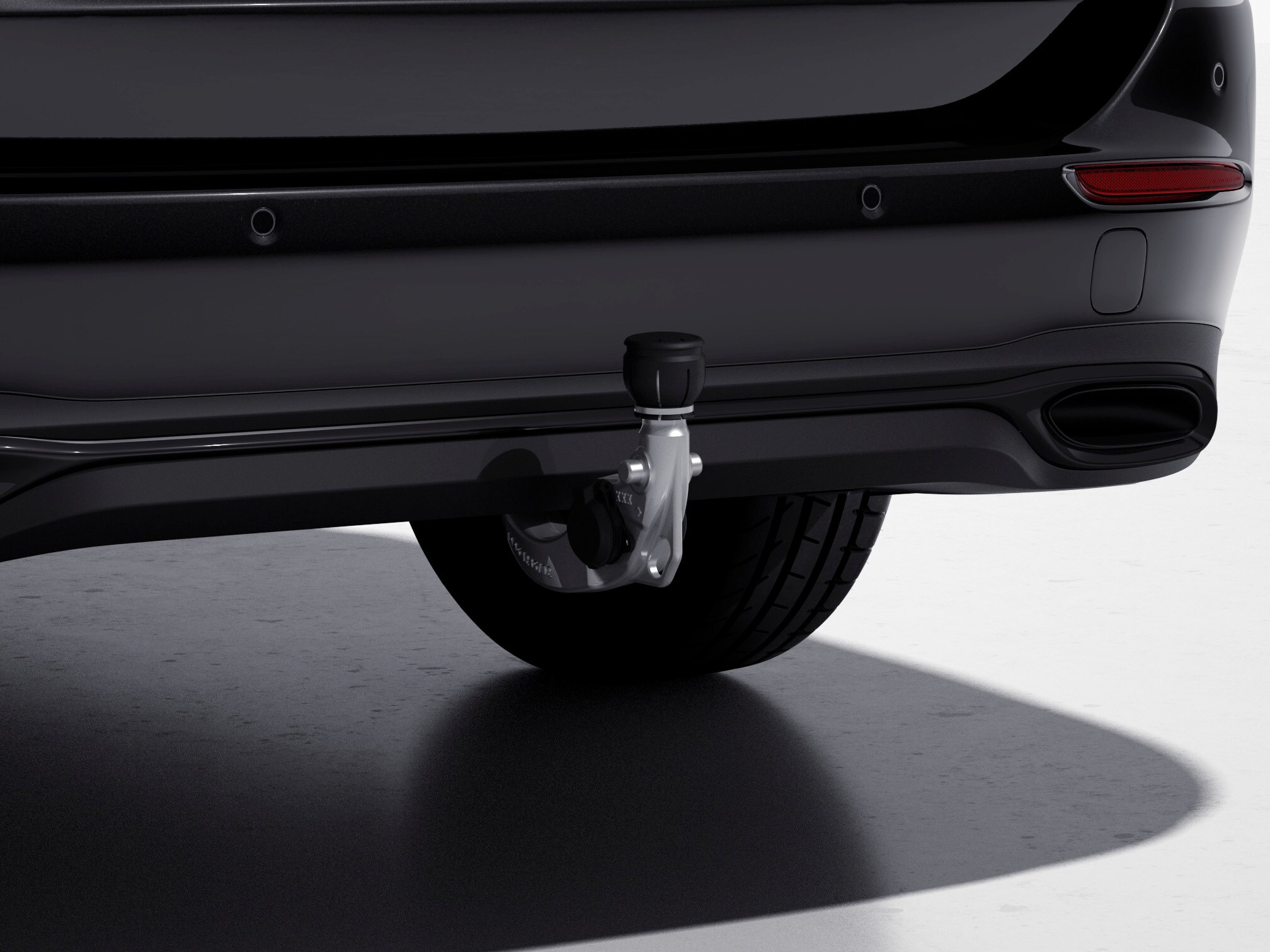 Trailer hitch, semi-automatic tilt-down, with electrical kit, ECE - Steel