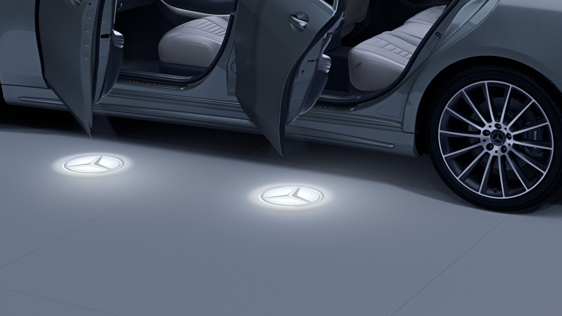 LED logo projector, Mercedes star - 1 set