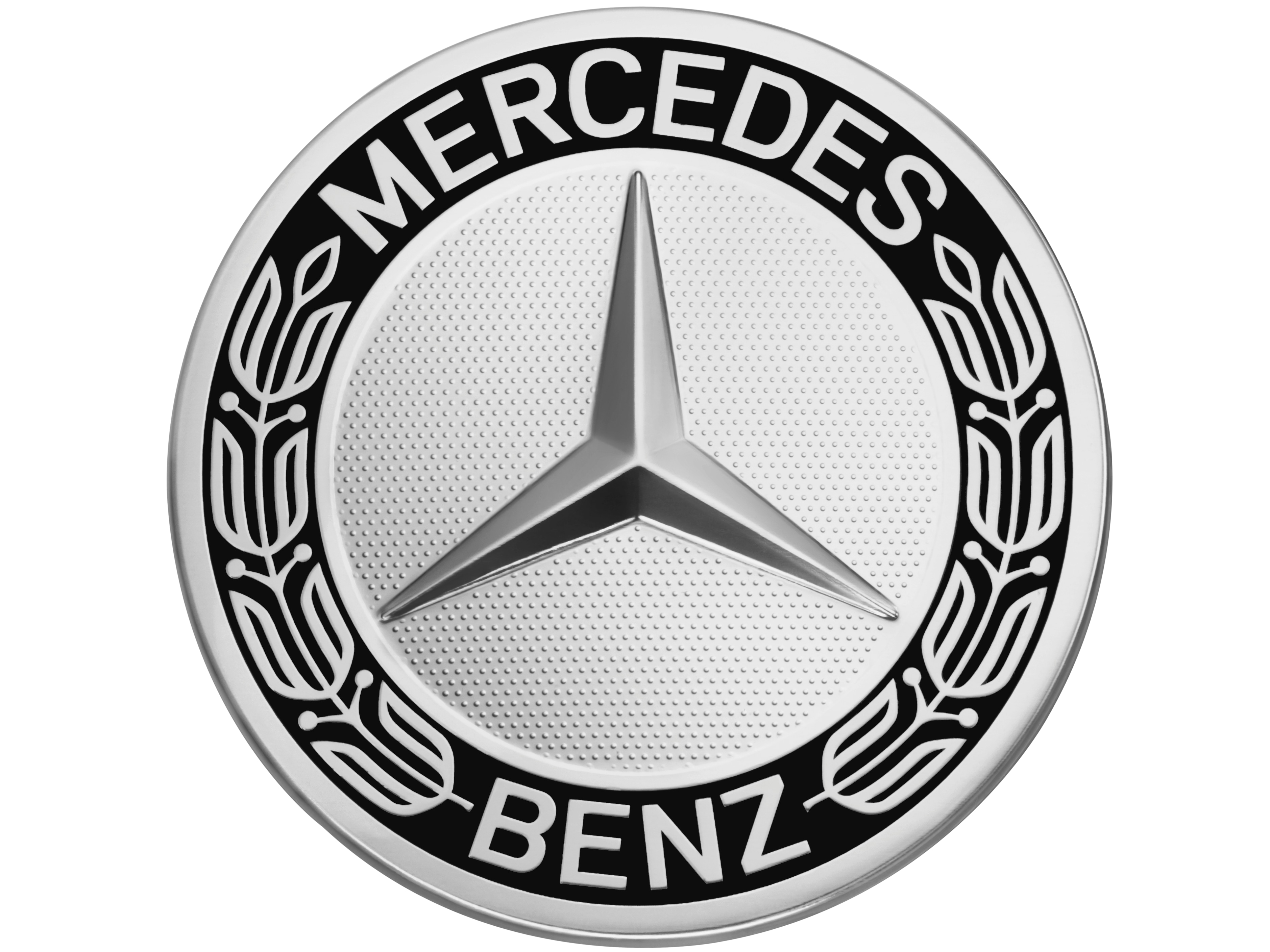 Hub cap, Star with laurel wreath - black