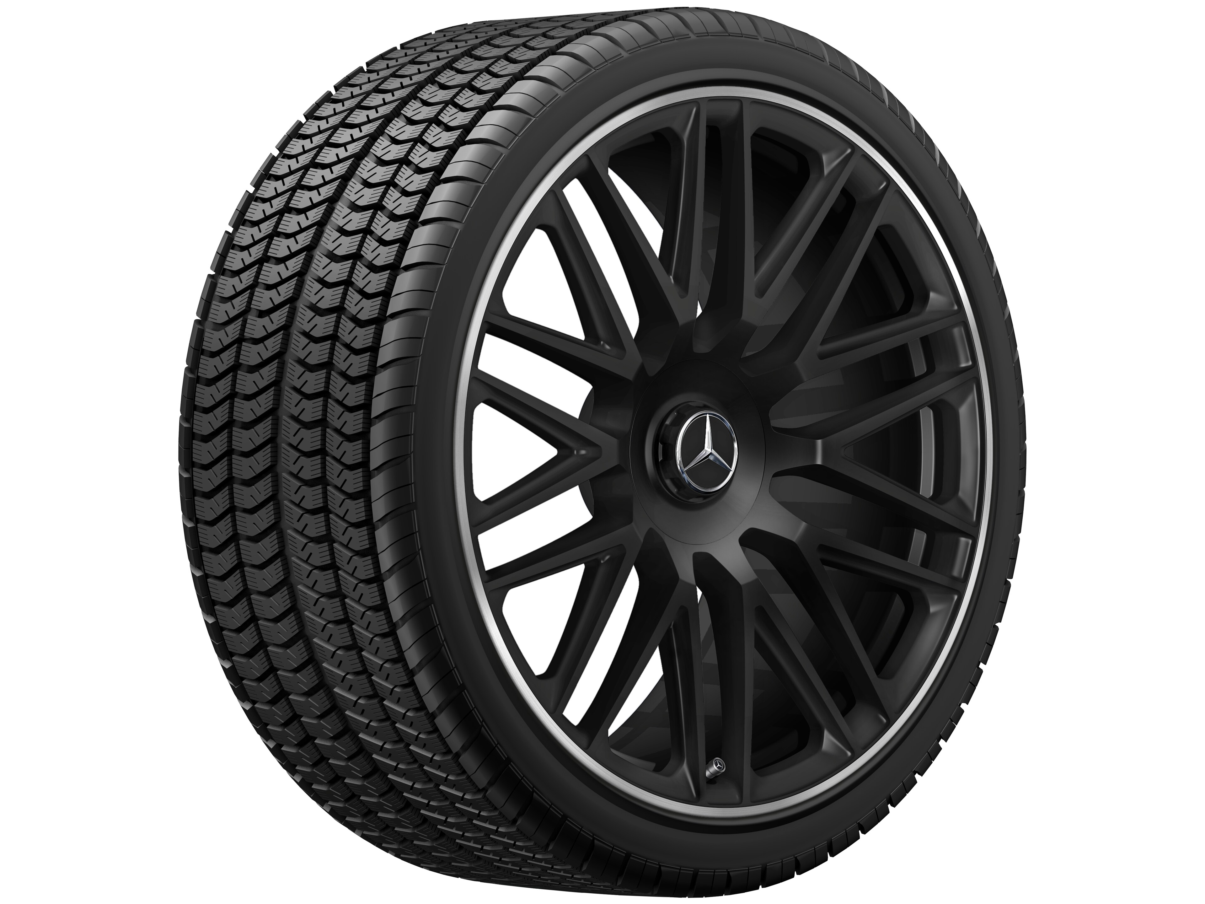 AMG 10-spoke design forged wheel, 53.3 cm (21-inch) - 10,5 J x 21 ET 50, matt black, high-sheen rim flange