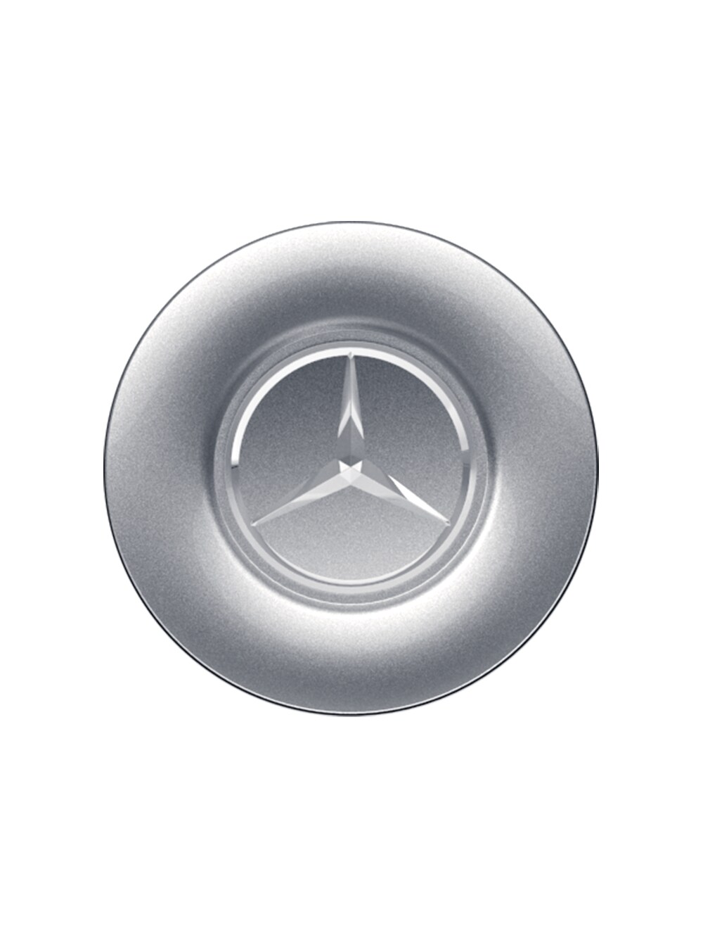 Hub cap, large - silver-coloured, polished, Paint