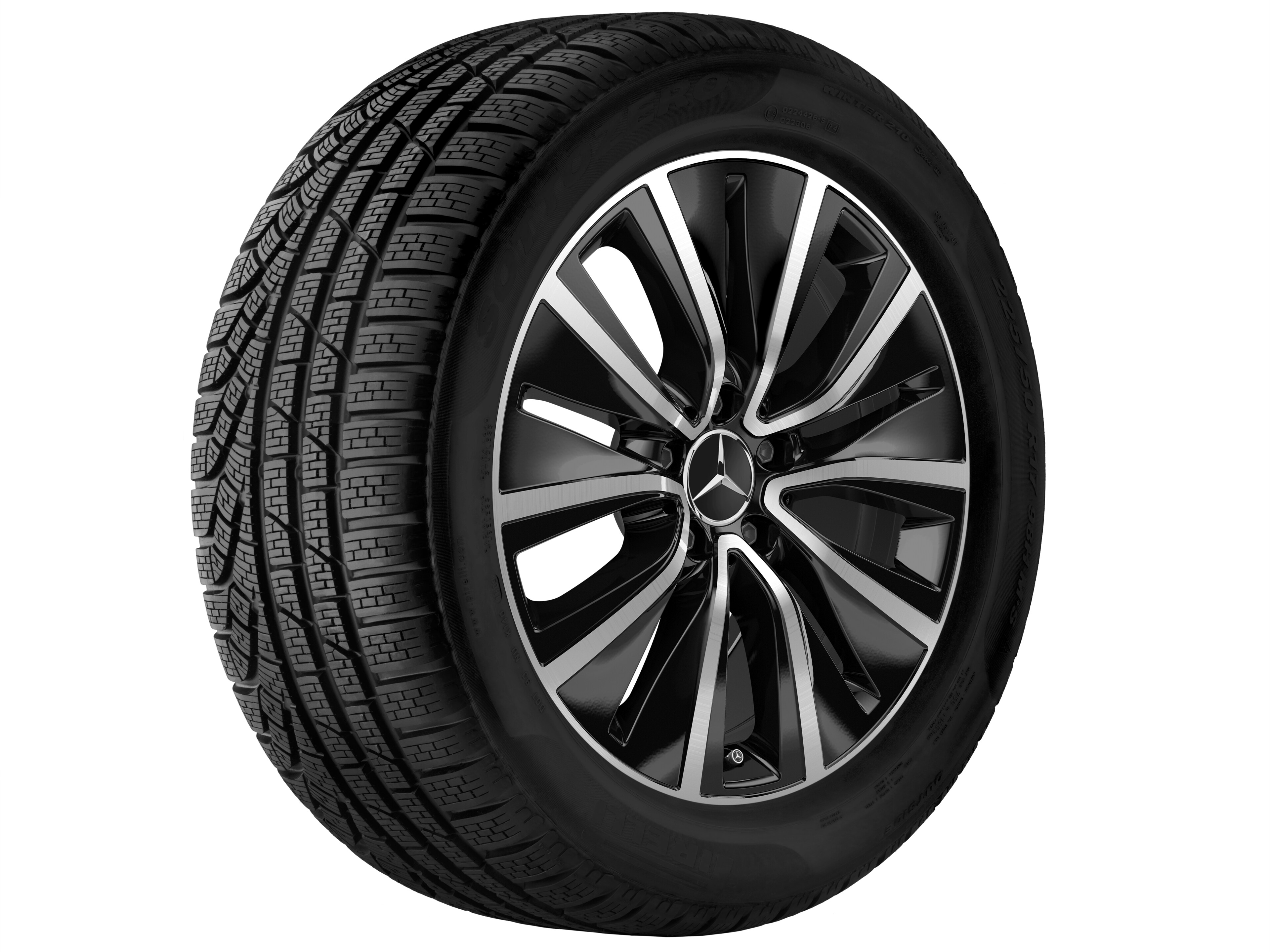 10-hole wheel, 45.7 cm (18-inch) - 8 J x 18 ET 33, black, high-sheen