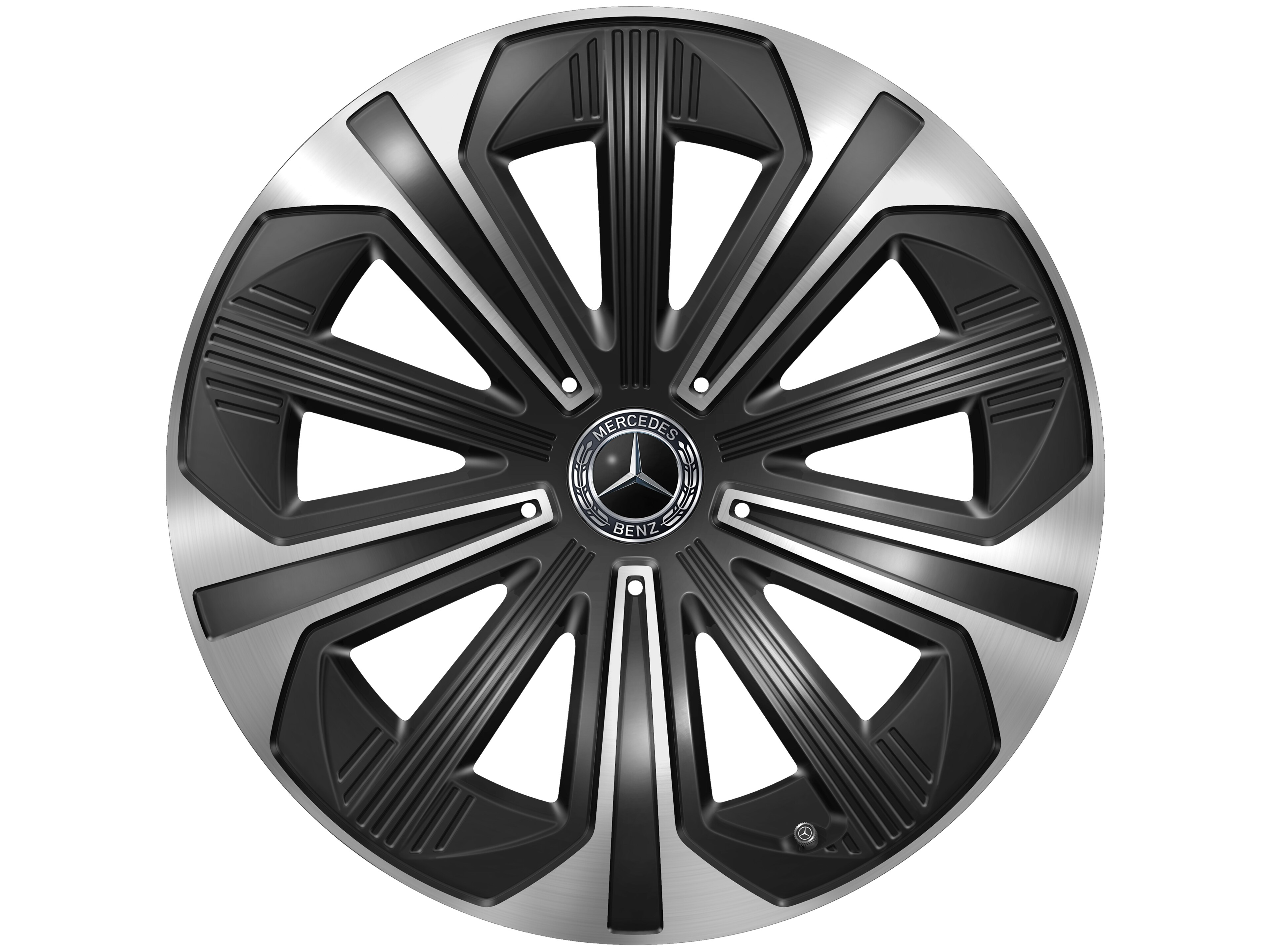 Wheel trim, For light-alloy wheels, Set of 1, 48.3 cm (19-inch) - black, Plastic, high-sheen, Paint