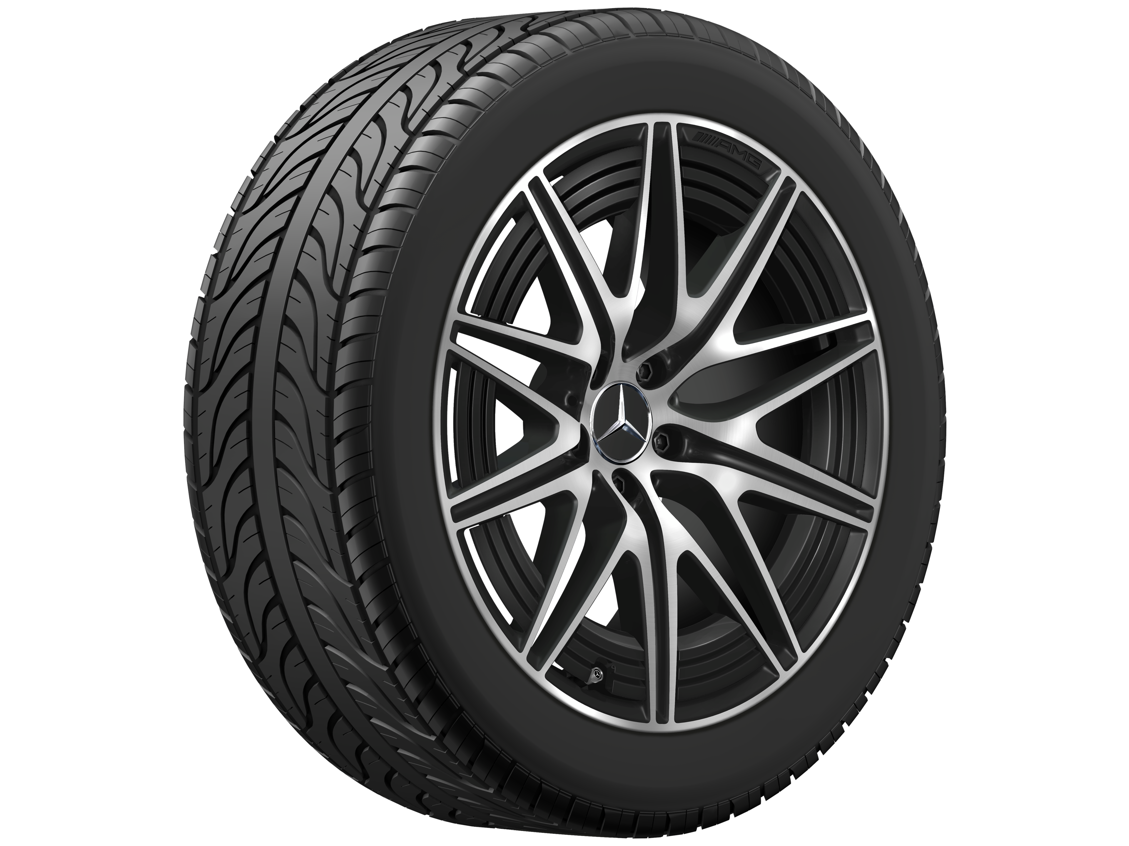 AMG 10-spoke wheel, 50.8 cm (20-inch) - 9,5 J x 20 ET 32,1, matt black, high-sheen
