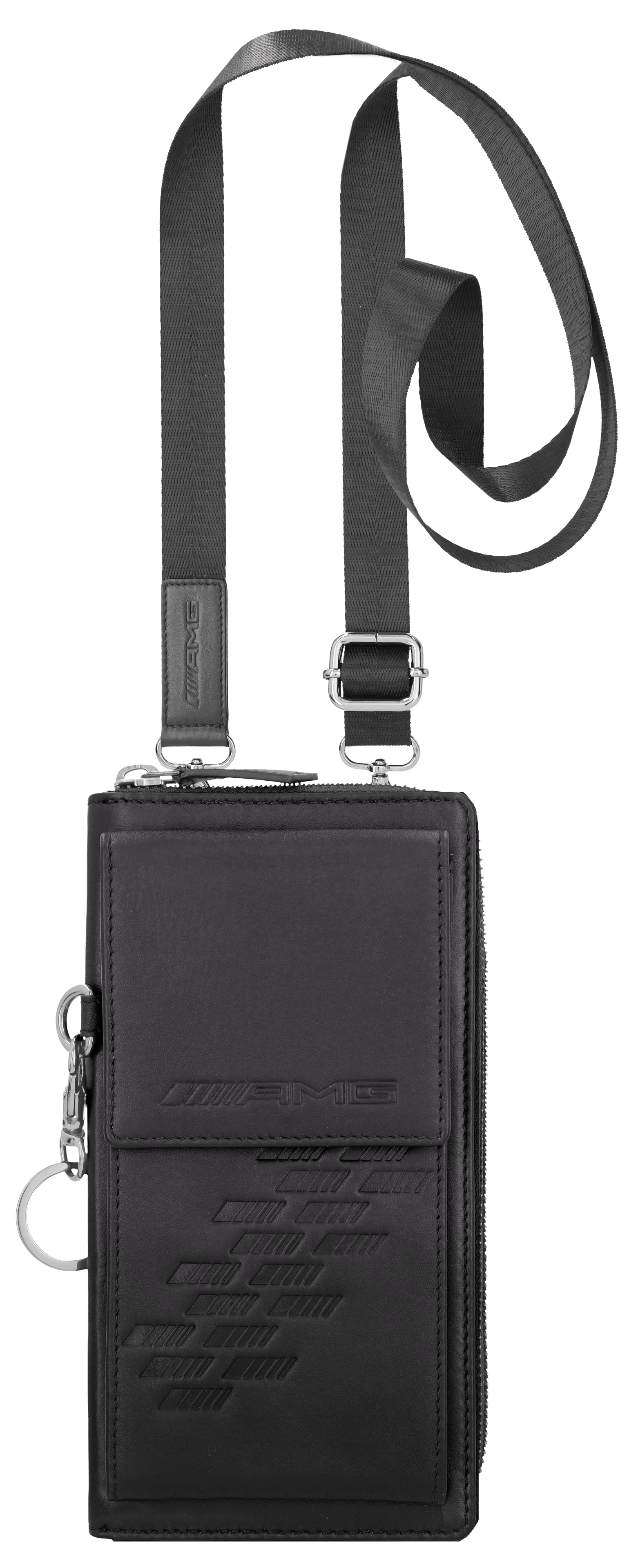AMG smartphone case - black, Leather / Polyester