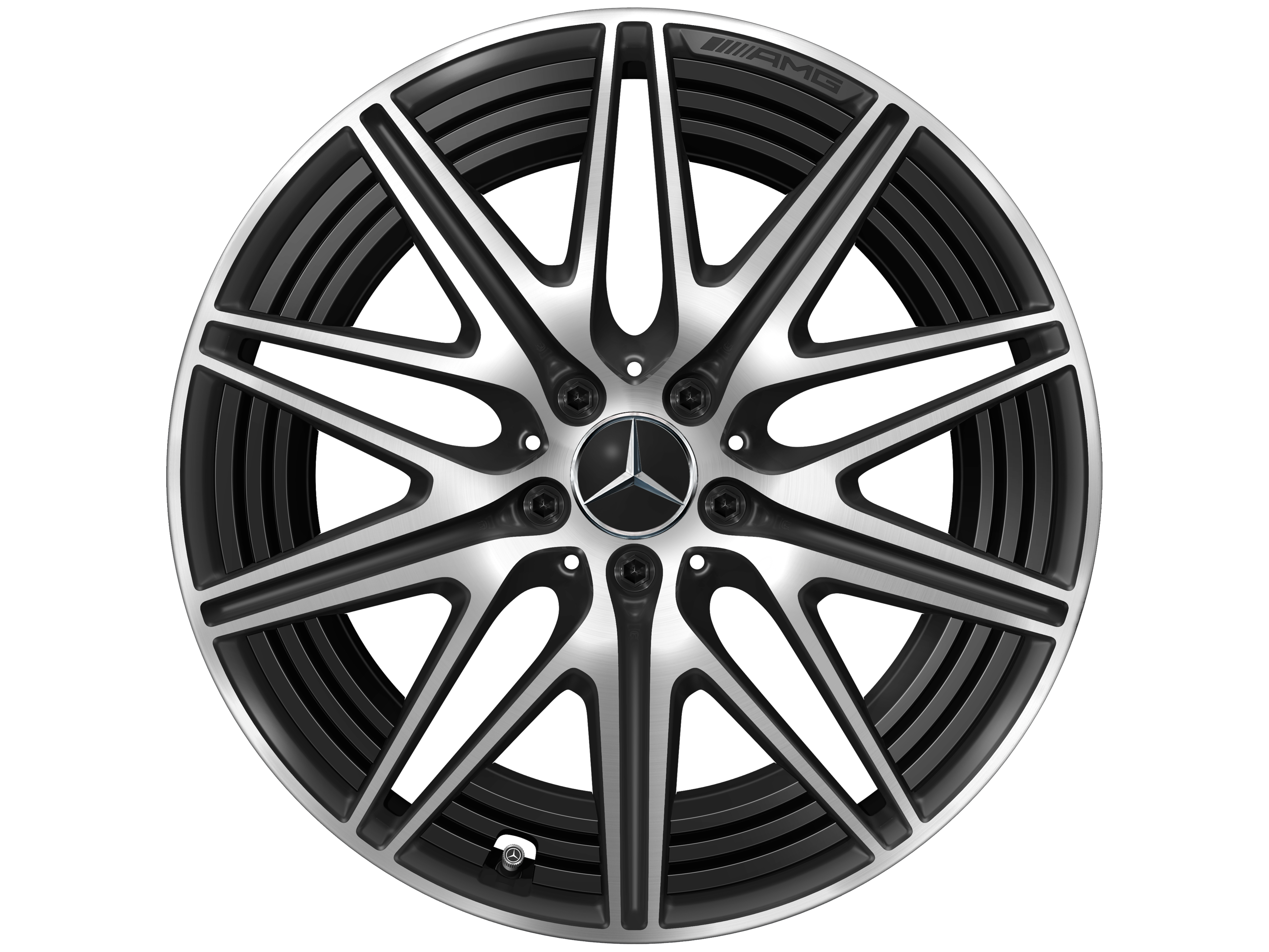 AMG 10-spoke wheel, 50.8 cm (20-inch) - 9,5 J x 20 ET 32,1, matt black, high-sheen