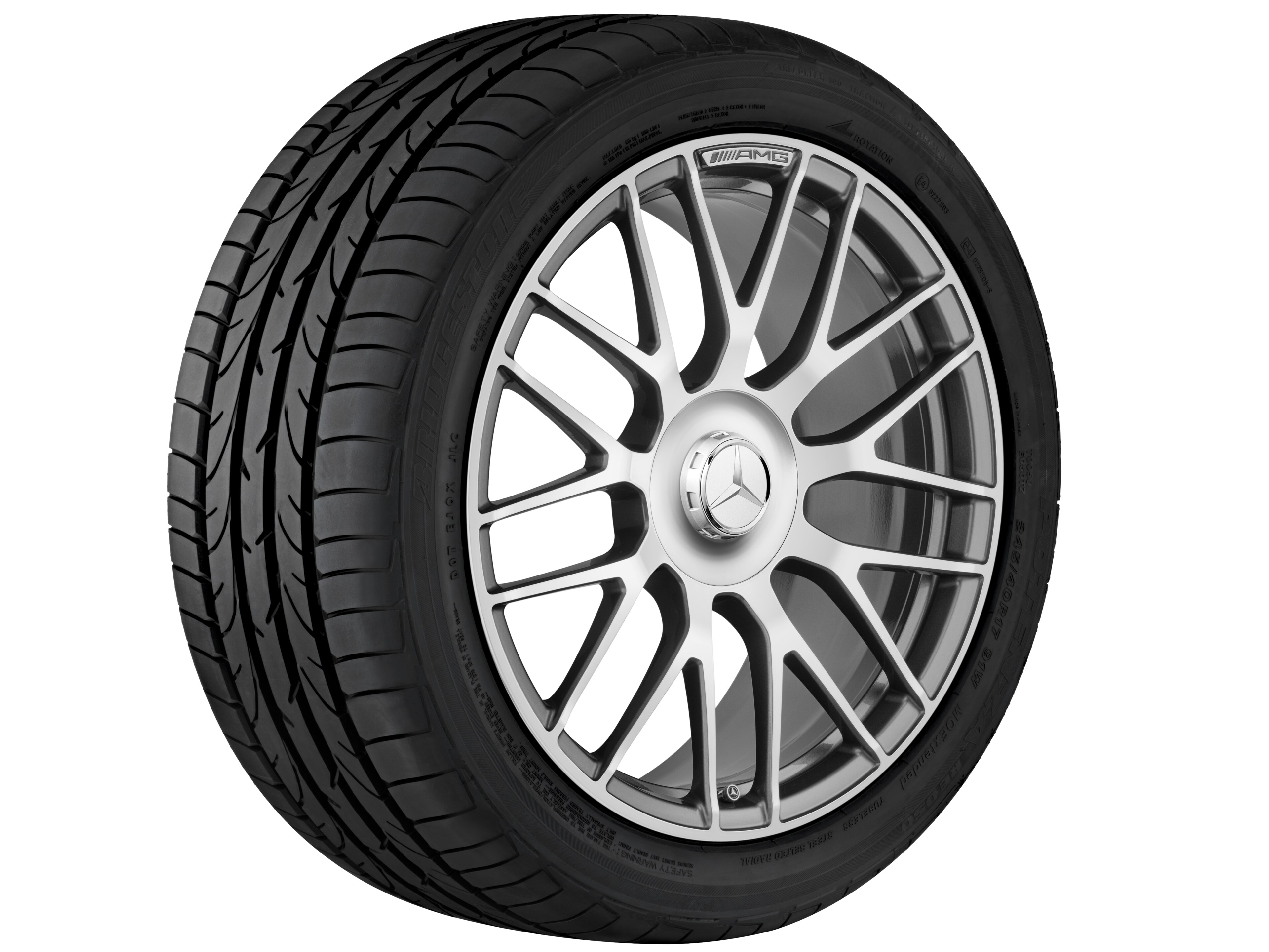 AMG forged wheel in cross-spoke design, 50.8 cm (20-inch) - 10,5 J x 20 ET 57, titanium grey, high-sheen