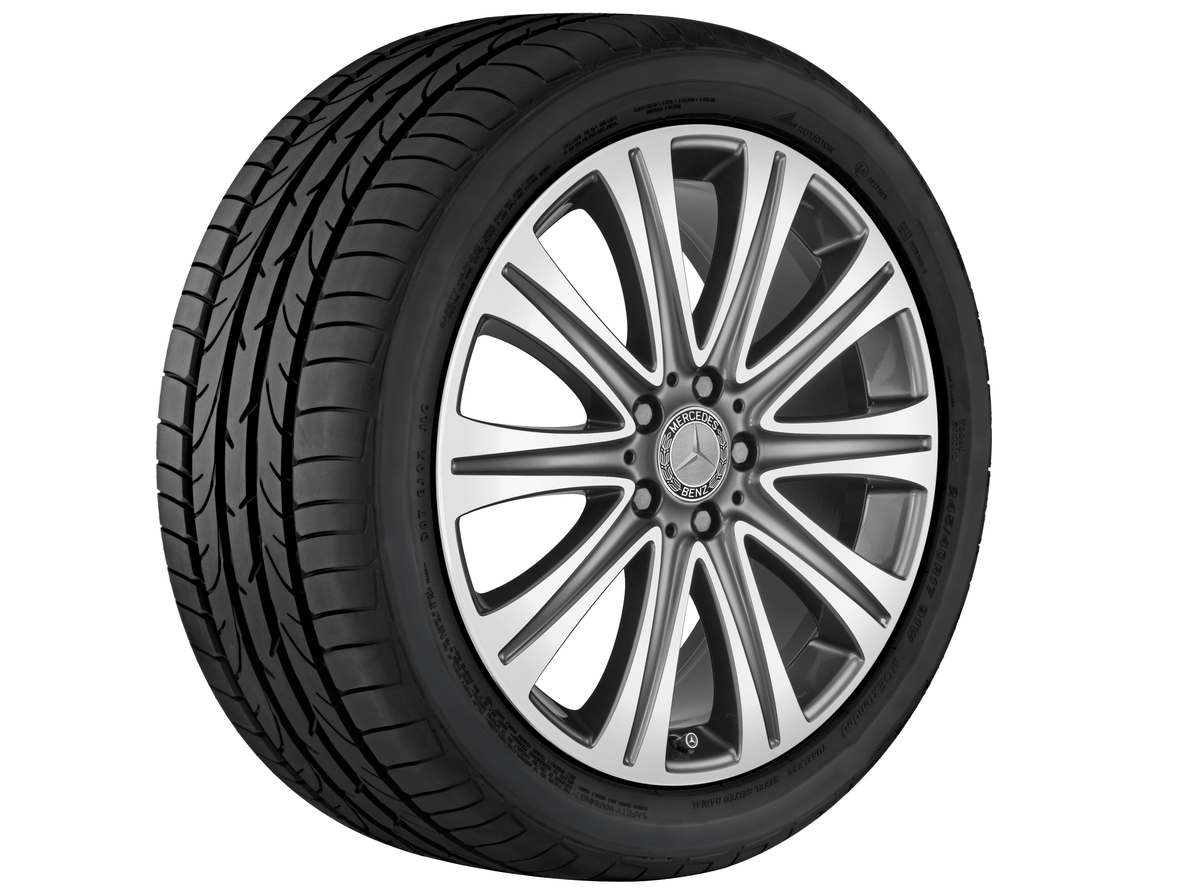 10-spoke wheel, 48.3 cm (19-inch) - 8 J x 19 ET 43, tremolite metallic, high-sheen