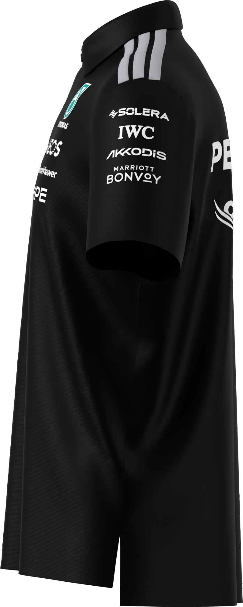 Poloshirt Herren, Team, Mercedes-AMG F1 - schwarz, XXL