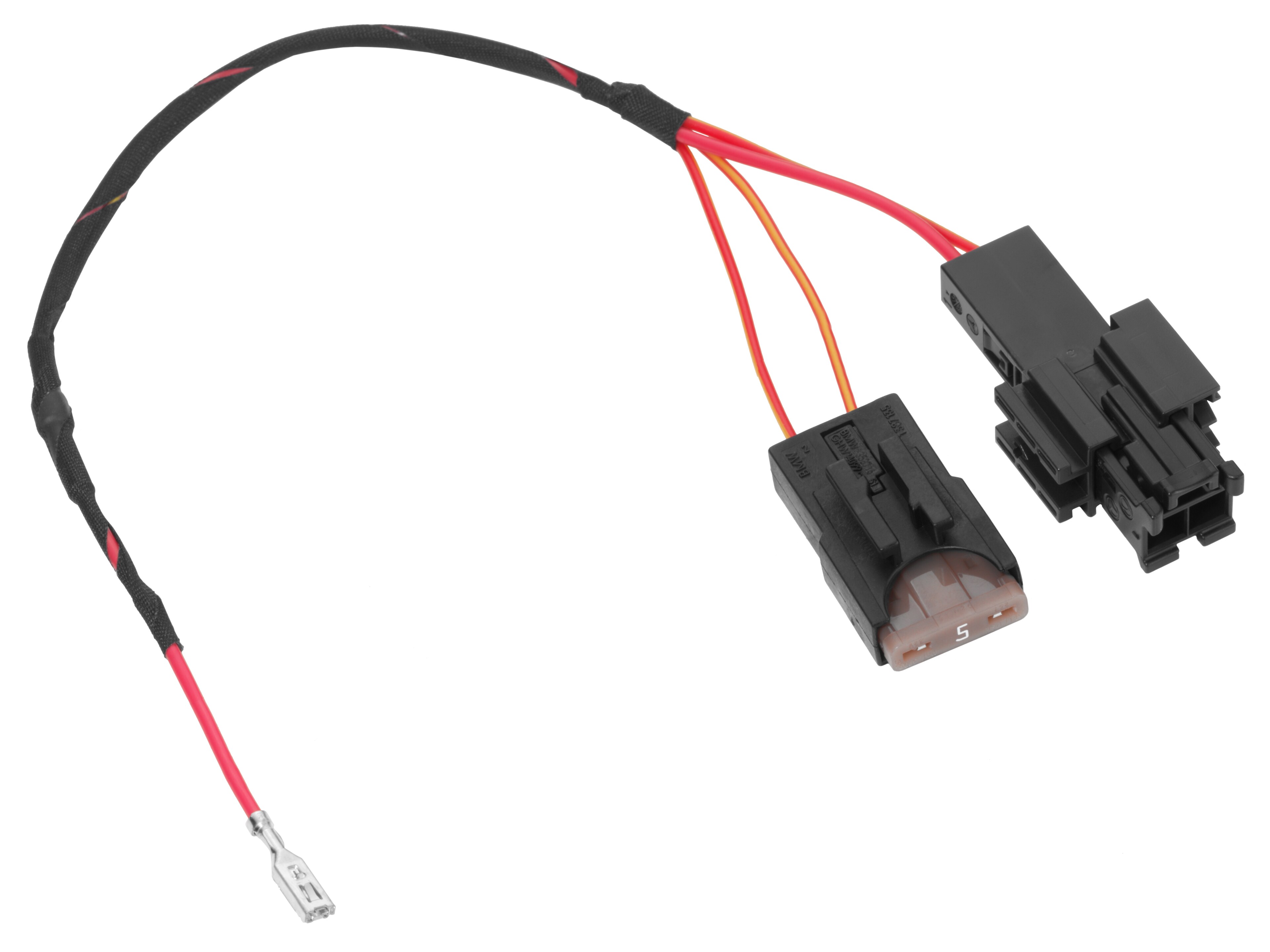 Illuminated Mercedes star, Wiring harness, Y-cable - Plastic, black / red