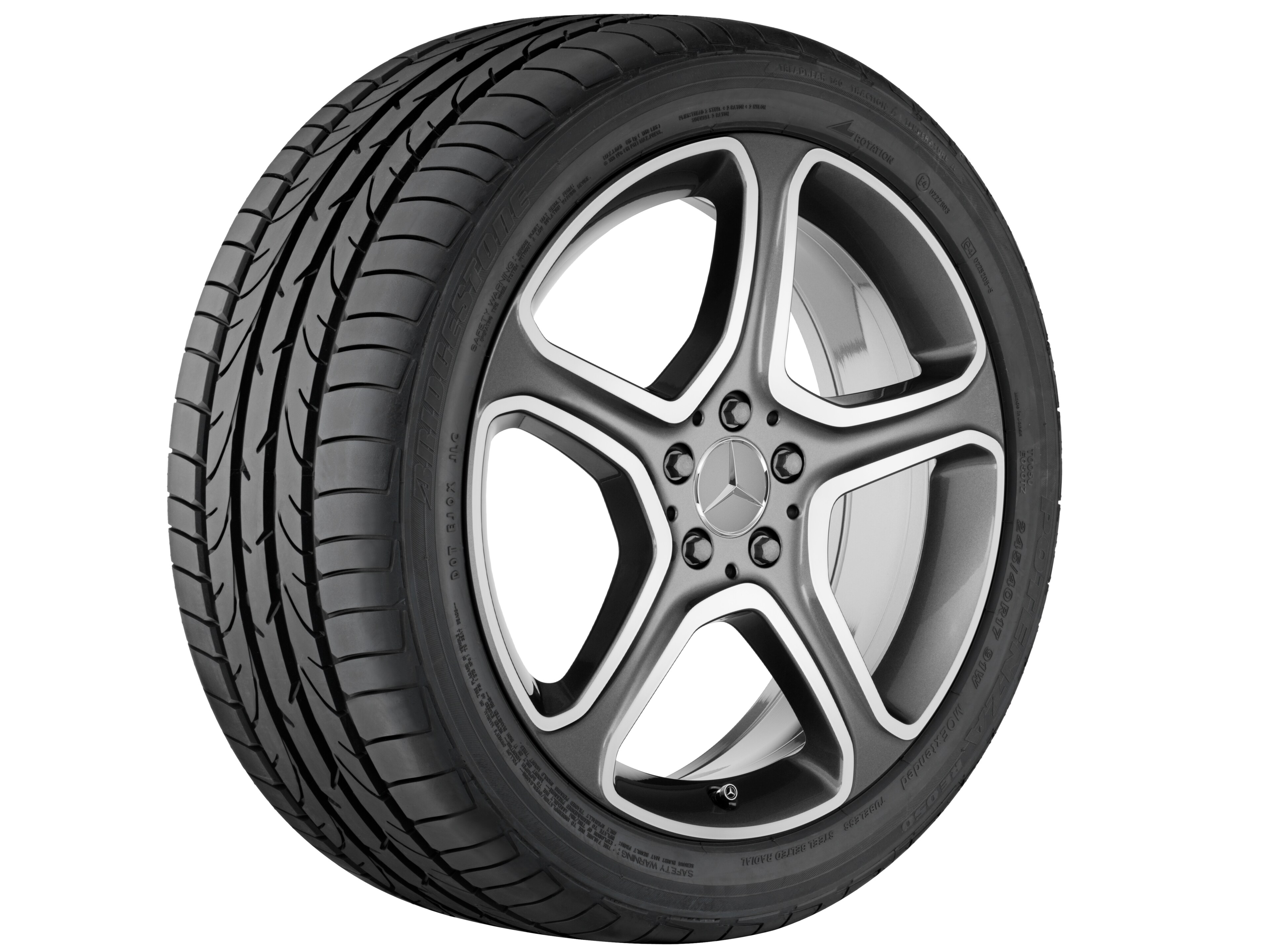 5-spoke wheel, 48.3 cm (19-inch) - 7,5 J x 19 ET 47, himalaya grey, high-sheen