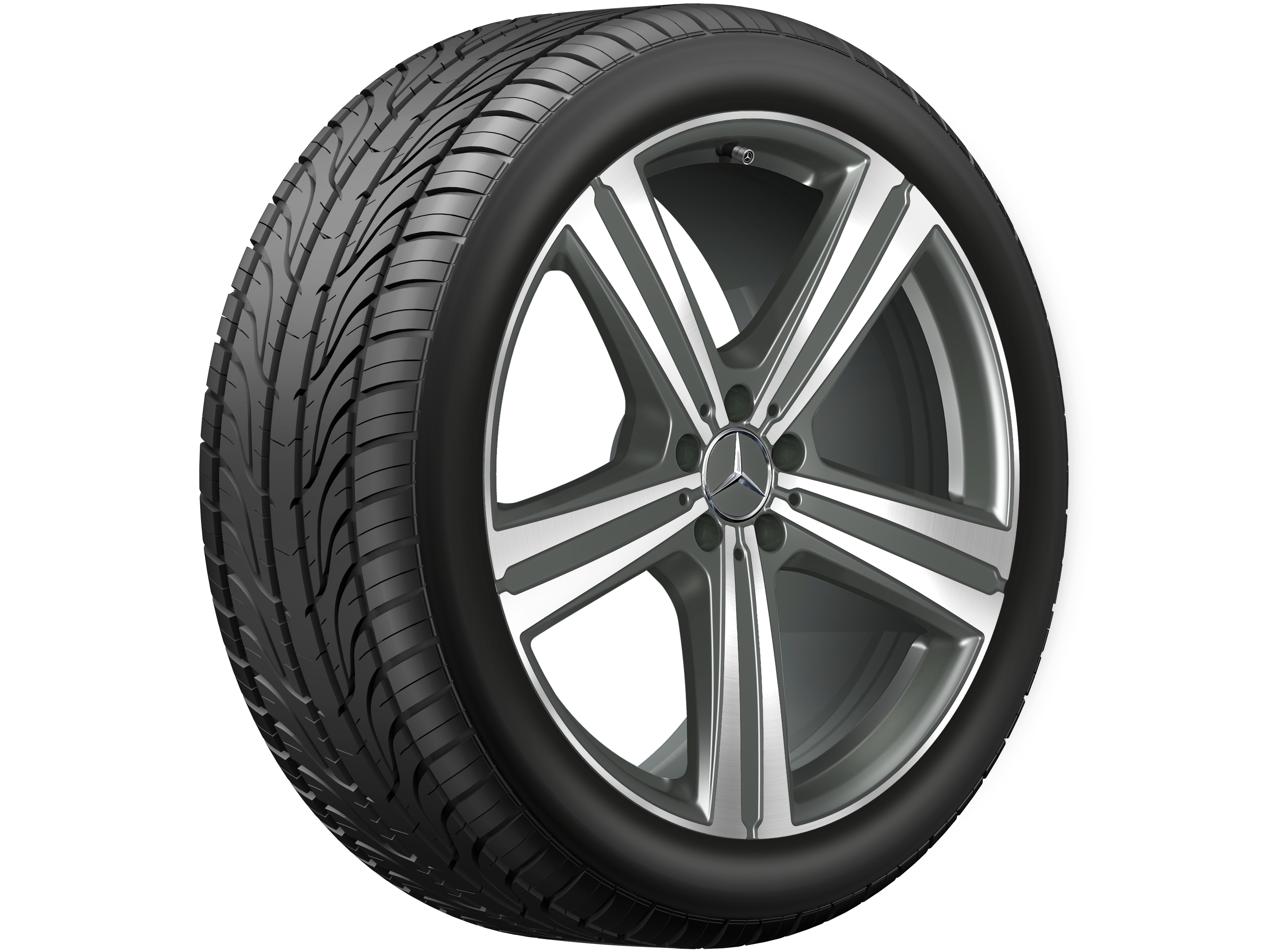 5-spoke wheel, 53.3 cm (21-inch), High-sheen finish - 11 J x 21 ET 49, matt himalaya grey, high-sheen