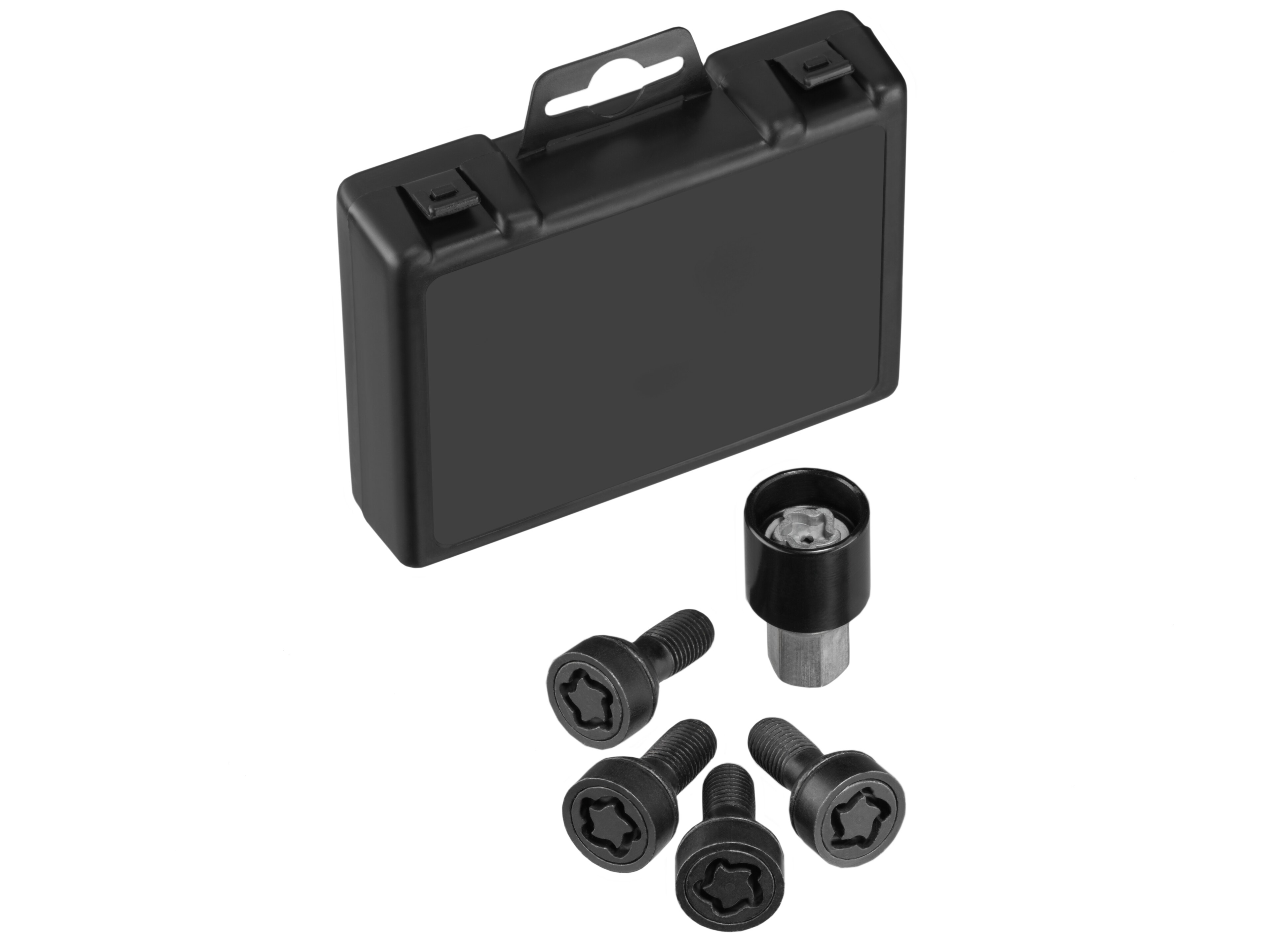 Rim lock set - silver-coloured