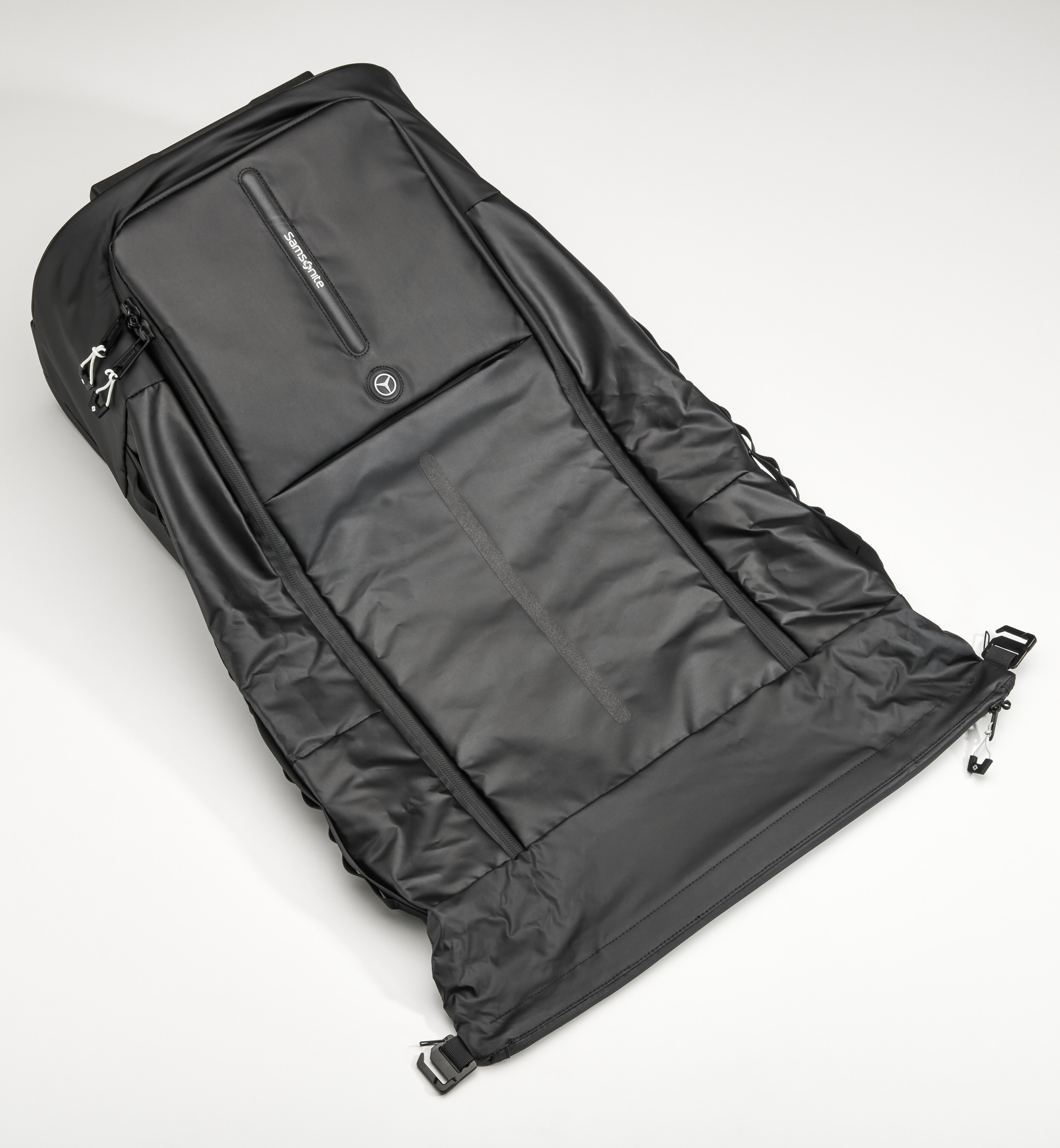 Trolley bag, folding - black, Polyamide (recycled) / Polyester, Samsonite