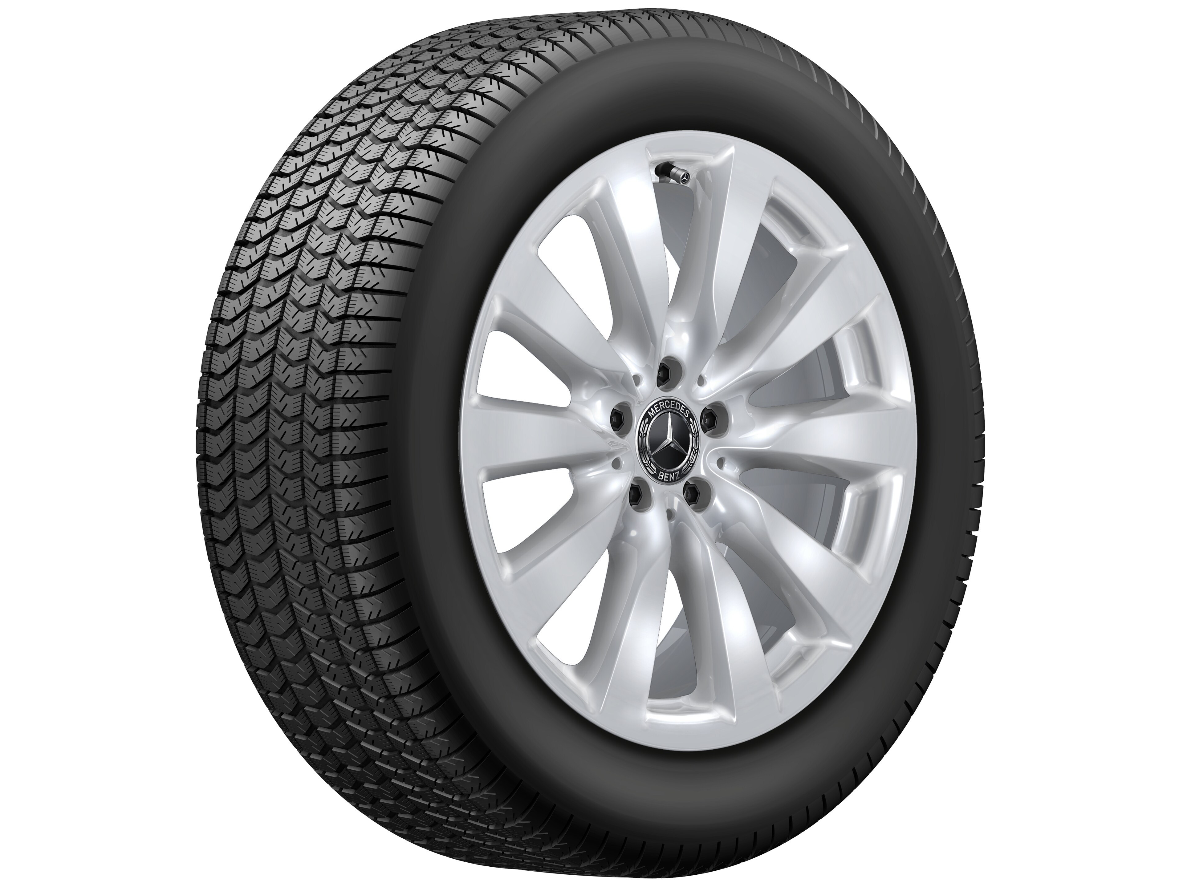 10-spoke wheel, 48.3 cm (19-inch) - 8 J x 19 ET 38, vanadium silver