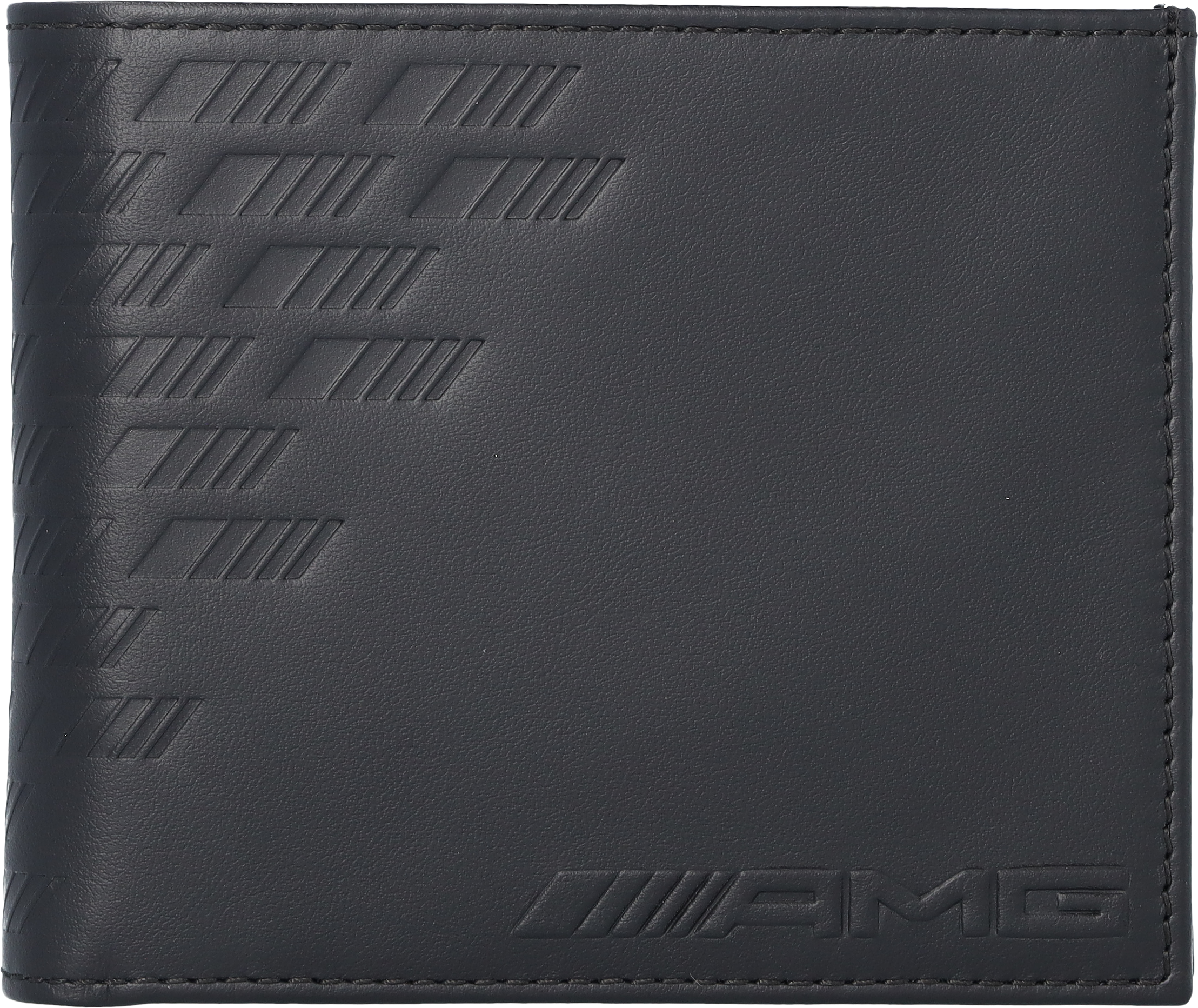 AMG wallet, without coin compartment - black, Leather