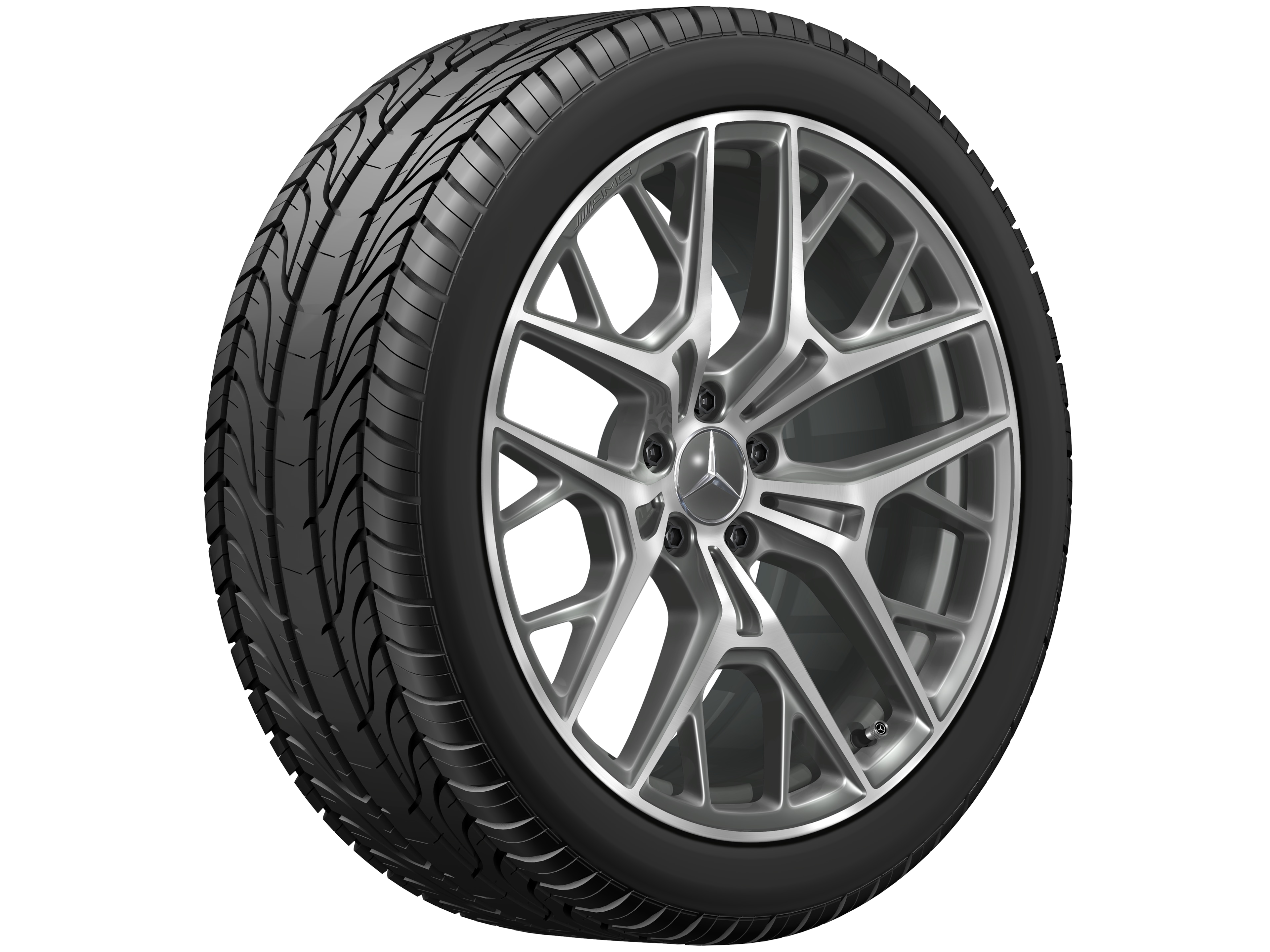 AMG light-alloy wheel, in cross-spoke design, 50.8 cm (20-inch) - 9 J x 20 ET 34, himalaya grey, high-sheen