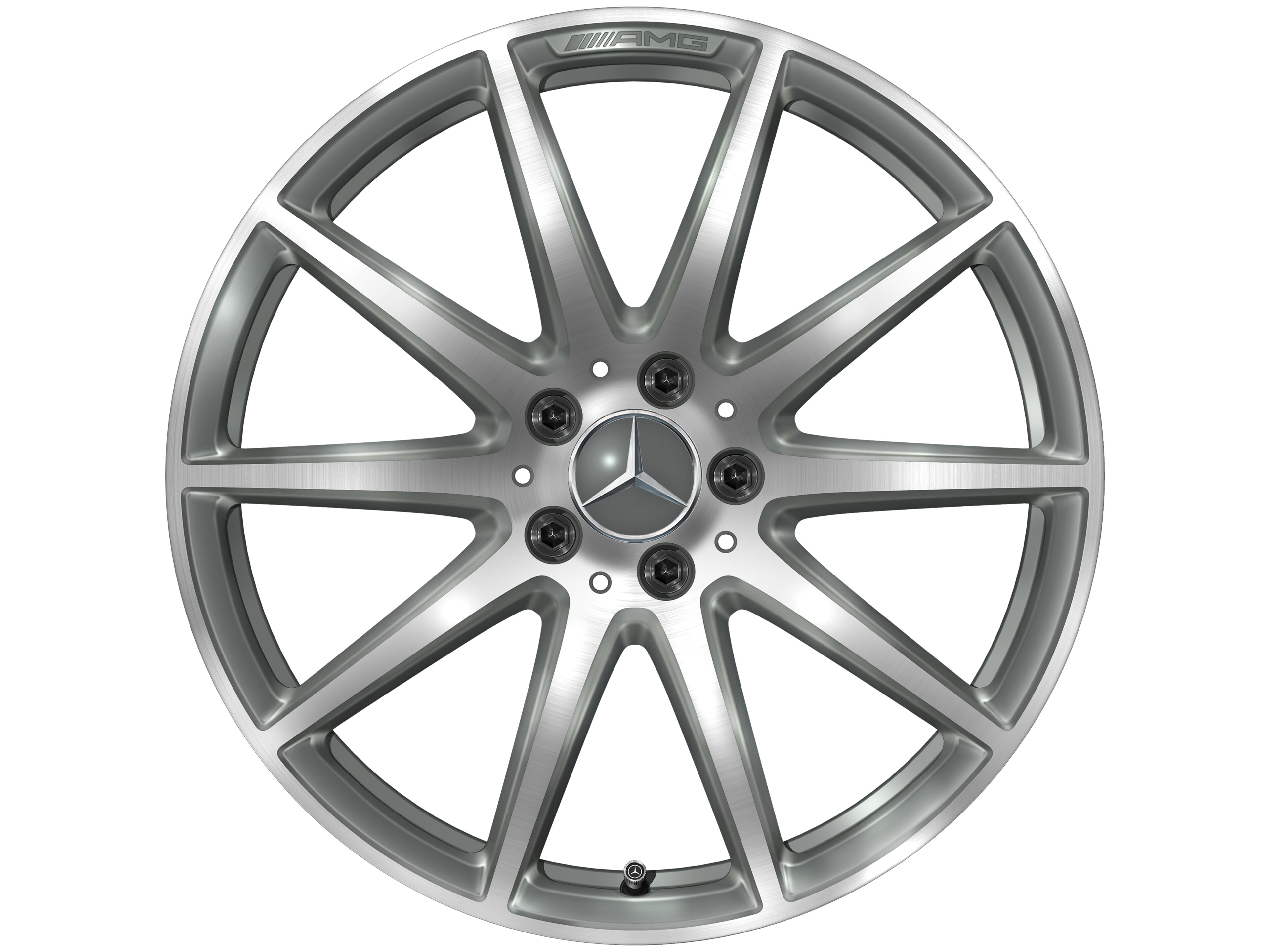 AMG 10-spoke wheel, 48.3 cm (19-inch) - 8,5 J x 19 ET 18, titanium grey, high-sheen