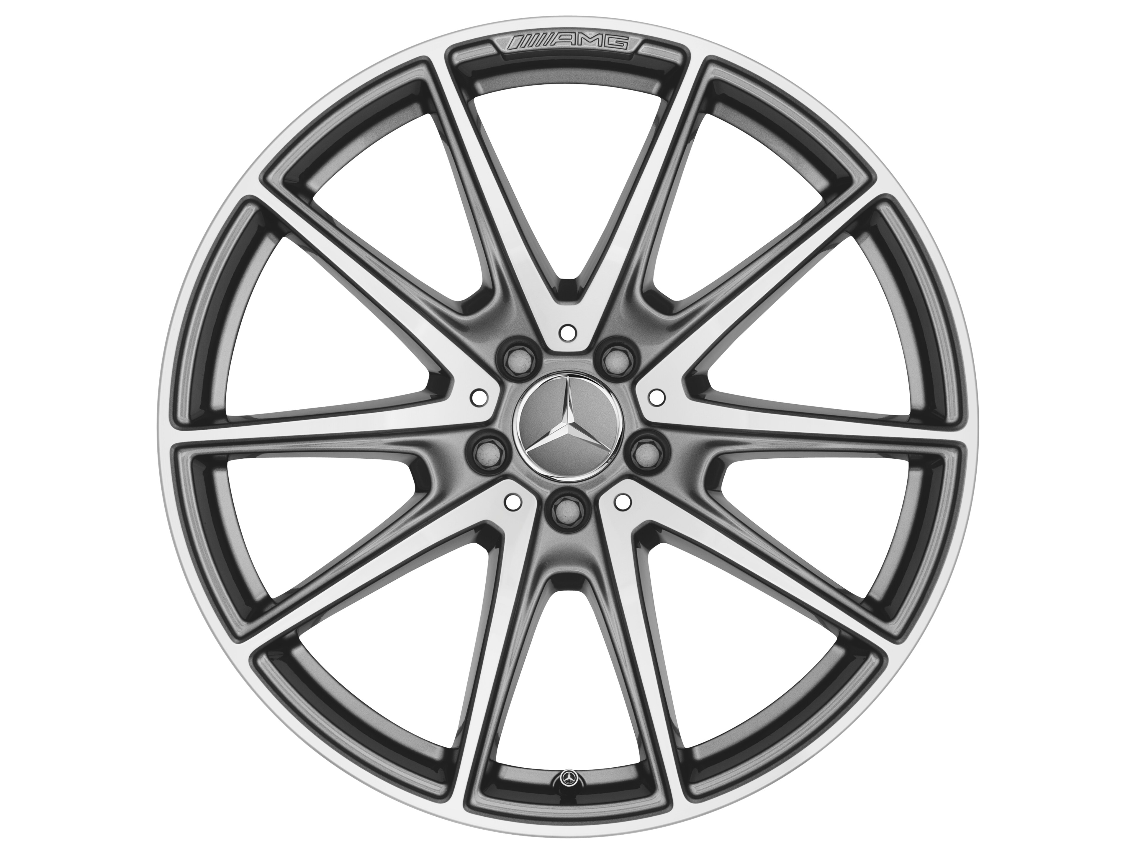 AMG 10-spoke wheel, 50.8 cm (20-inch) - 8,5 J x 20 ET 38, titanium grey, high-sheen