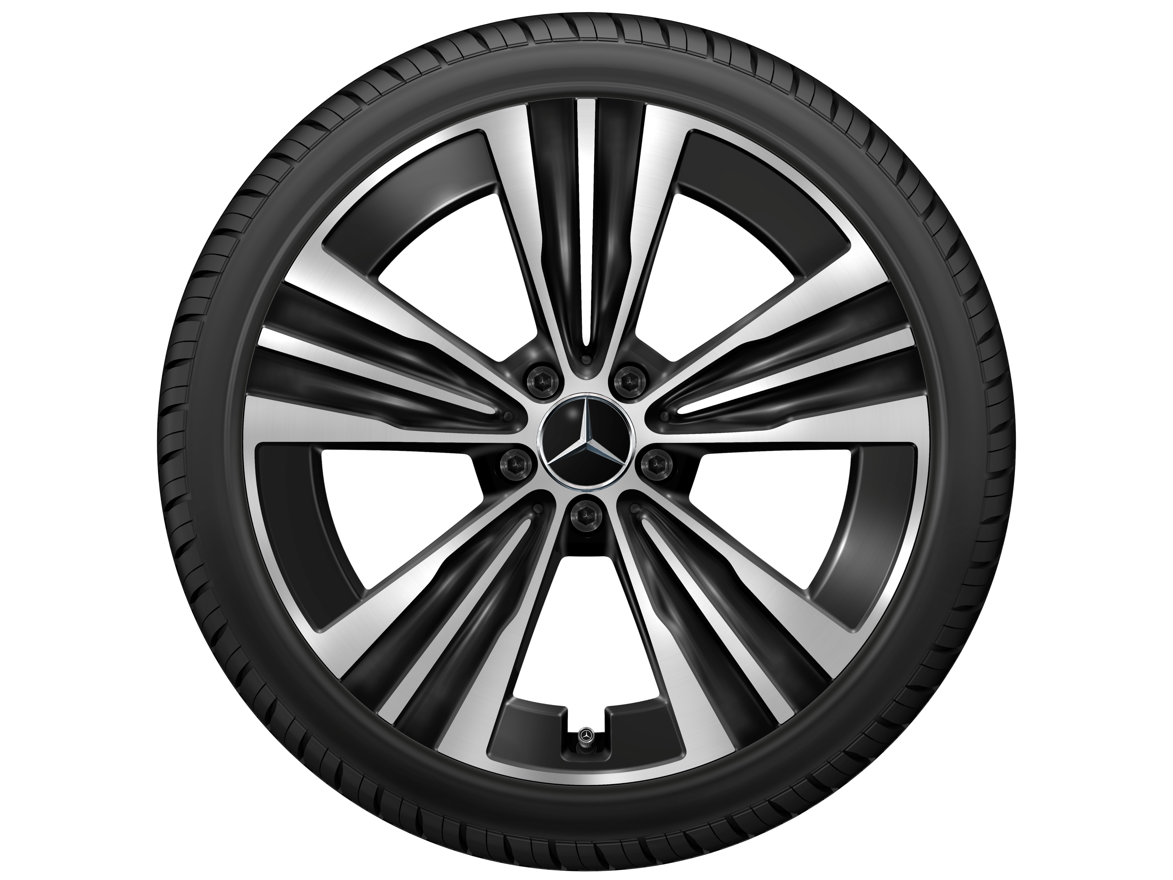 5-hole wheel, Aero, 48.3 cm (19-inch) - 7,5 J x 19 ET 48,4, black, high-sheen