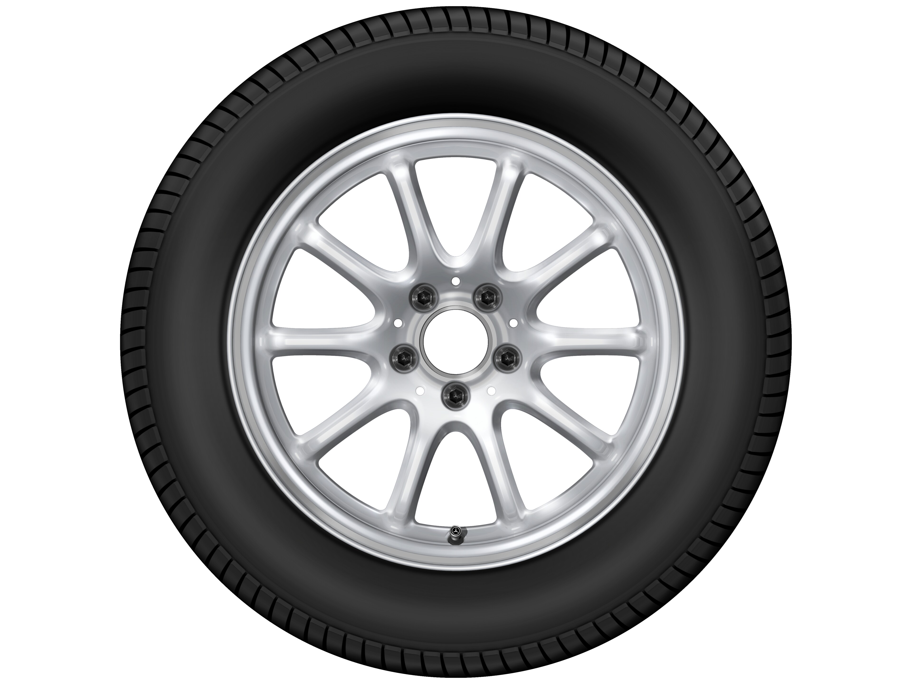10-spoke wheel, 43.2 cm (17-inch) - 7,5 J x 17 ET 30, vanadium silver, high-sheen