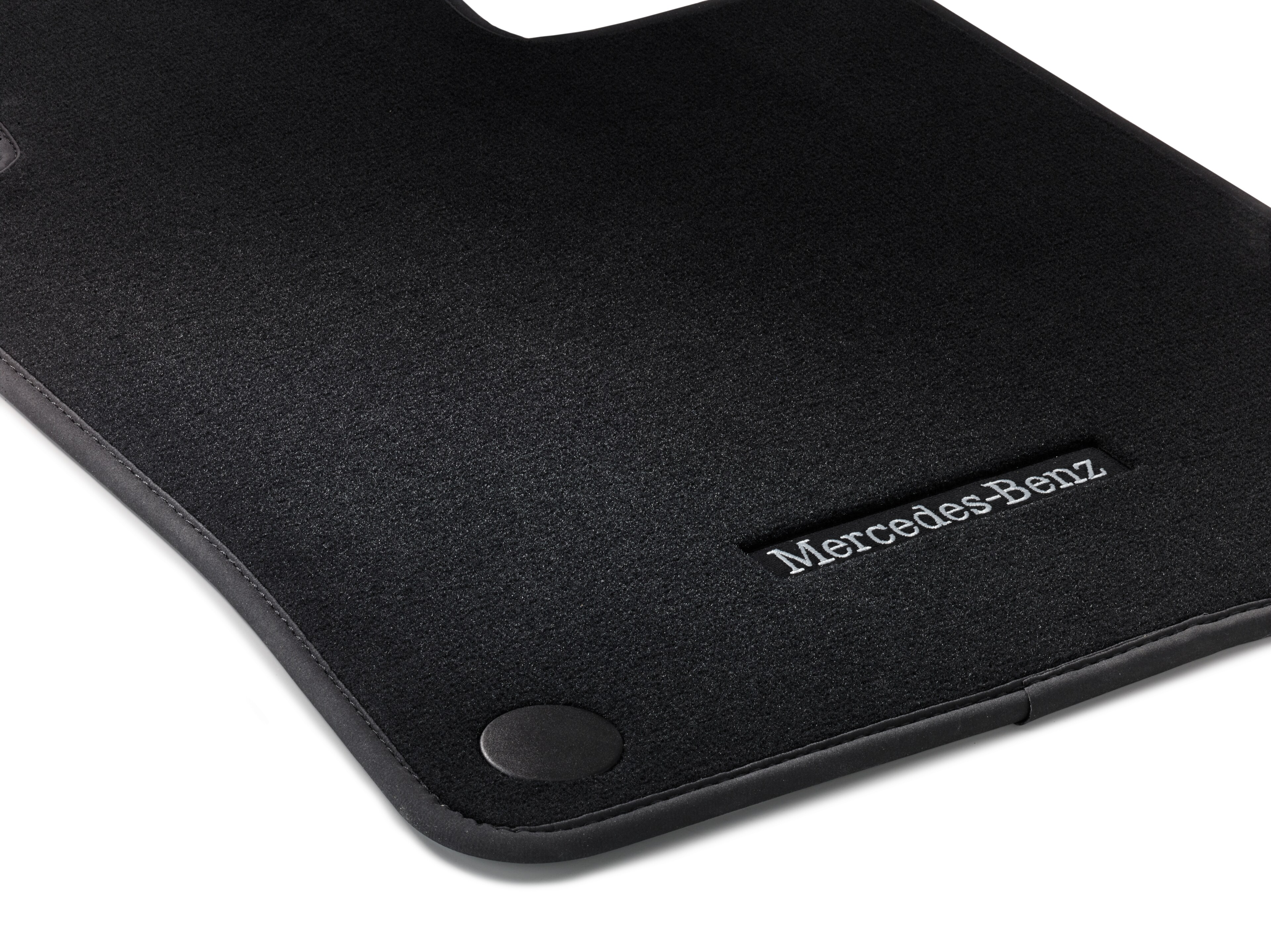Velour floor mats, Driver & front passenger's mat, Set of 2 - RHD, black