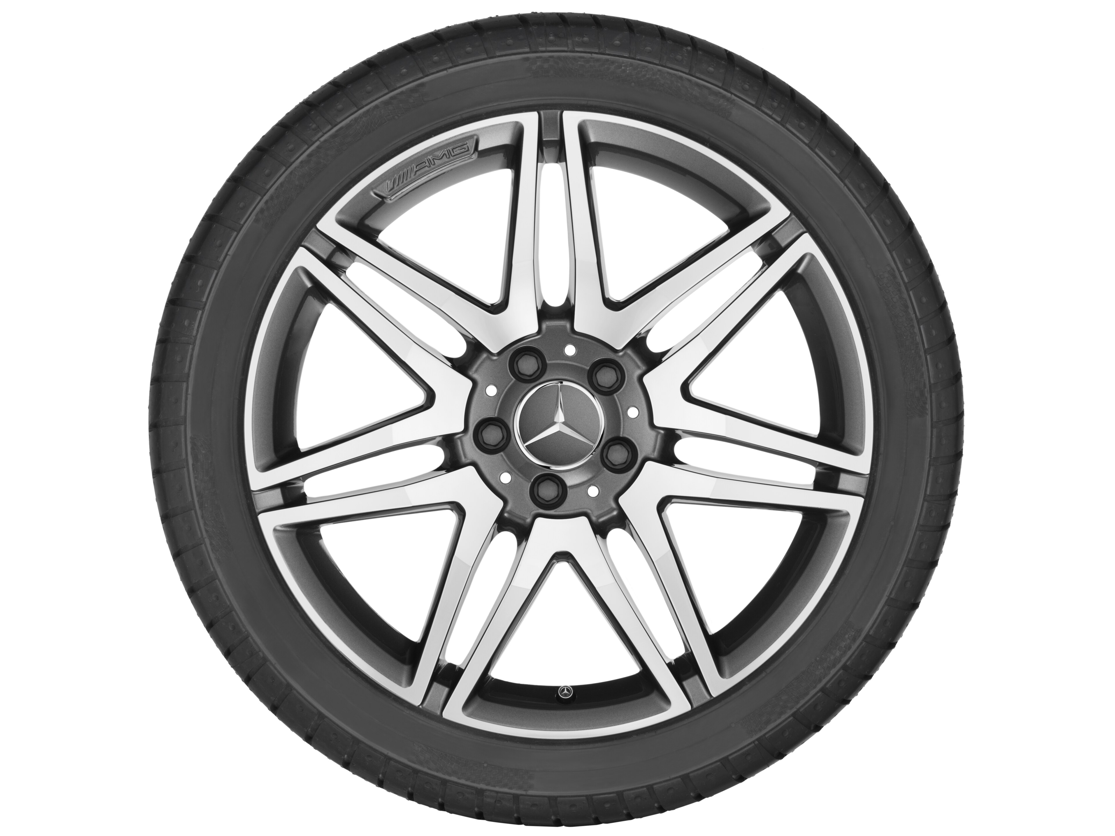 AMG 7-twin-spoke wheel, 48.3 cm (19-inch) - 8,5 J x 19 ET 35,5, titanium grey, high-sheen