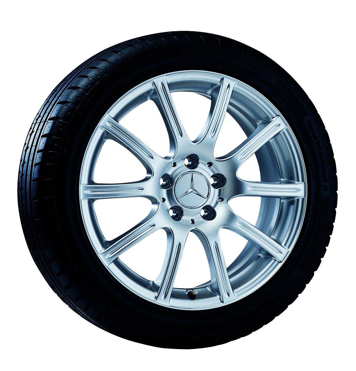 10-spoke wheel, Algedi, 43.2 cm (17-inch) - 7,5 J x 17 ET 36, titanium silver