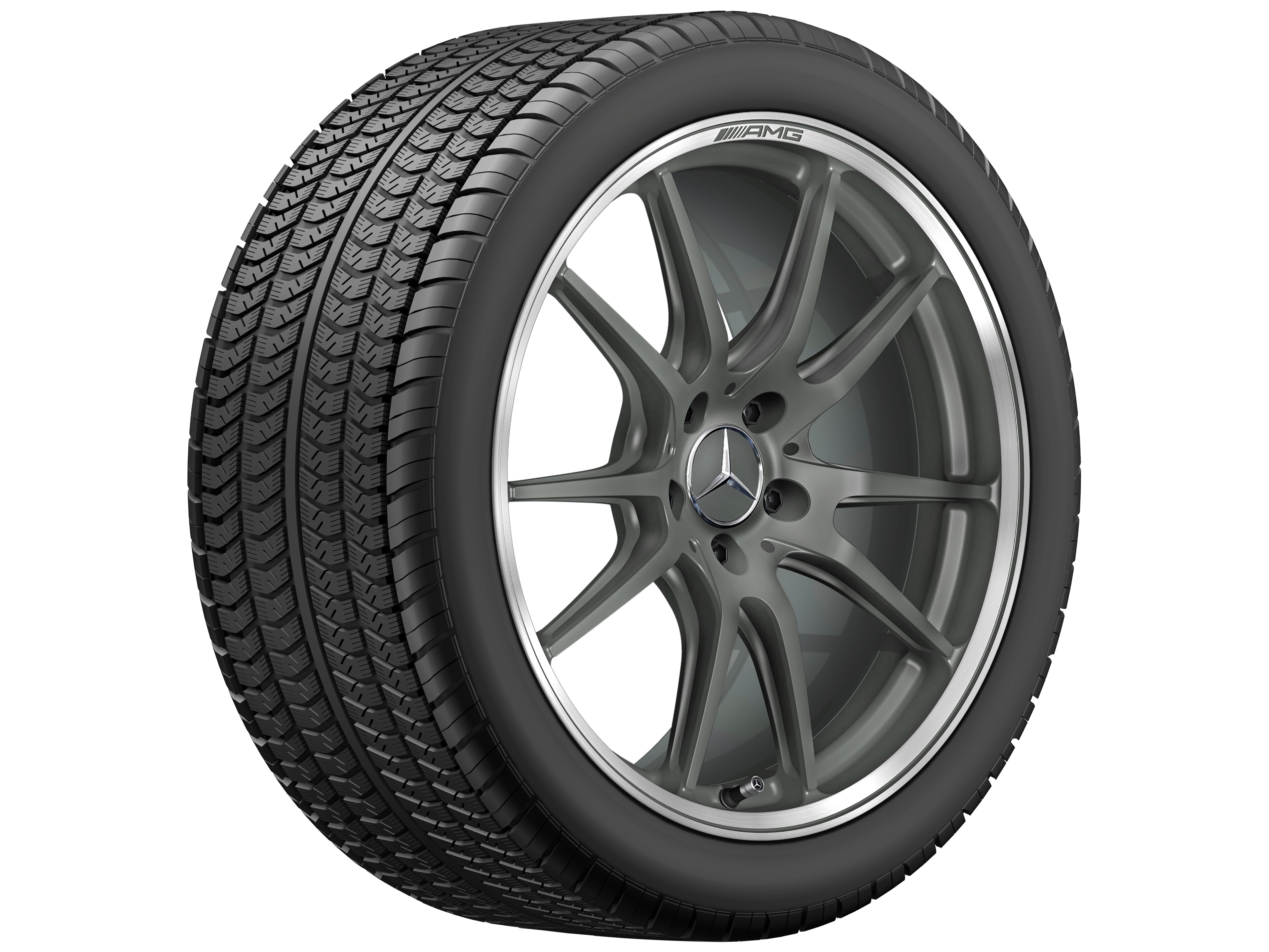 48.3 cm (19-inch) AMG 5-twin-spoke forged wheel
