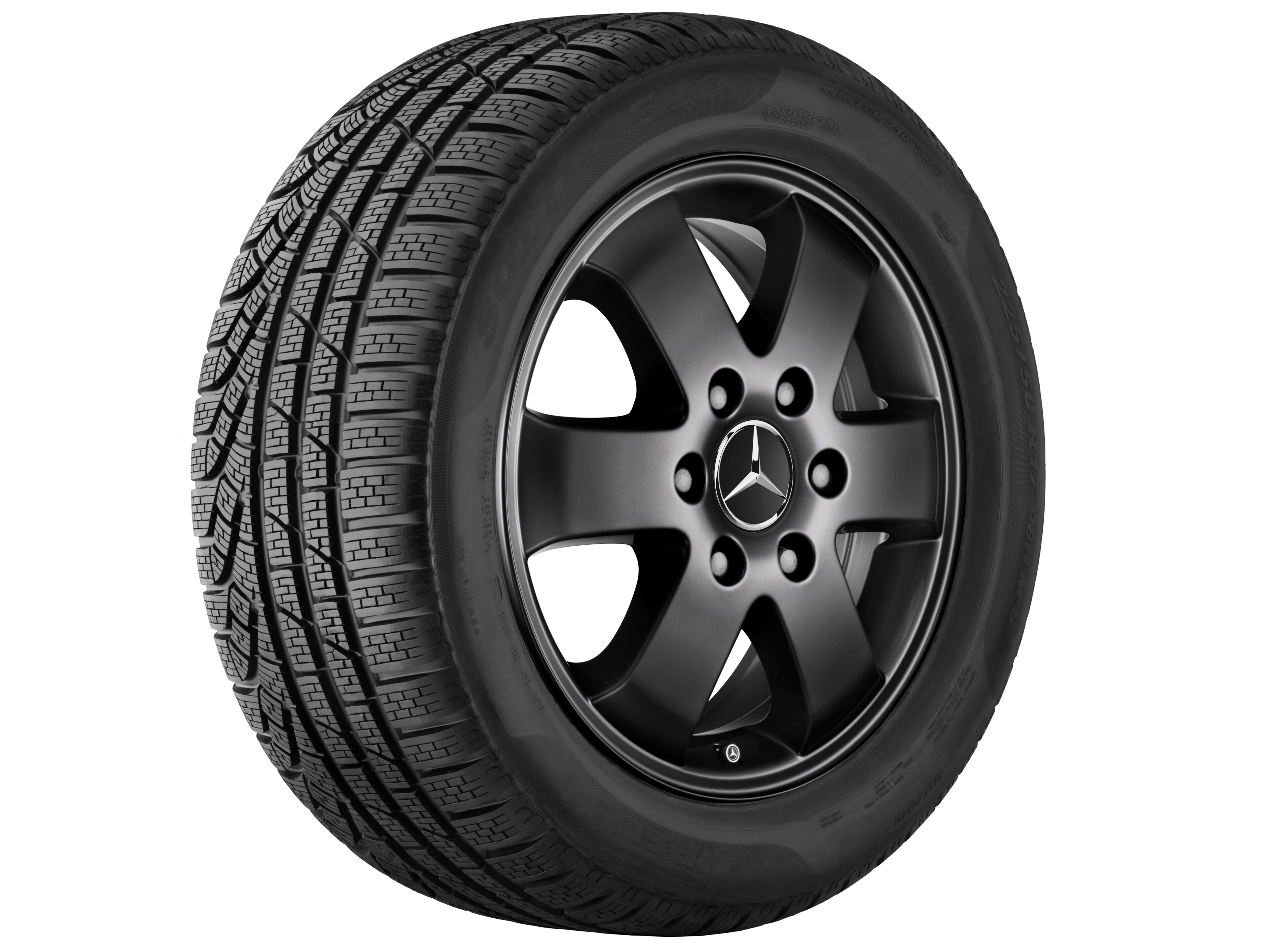 6-spoke wheel, 40.6 cm (16-inch) - 6,5 J x 16 ET 62, black