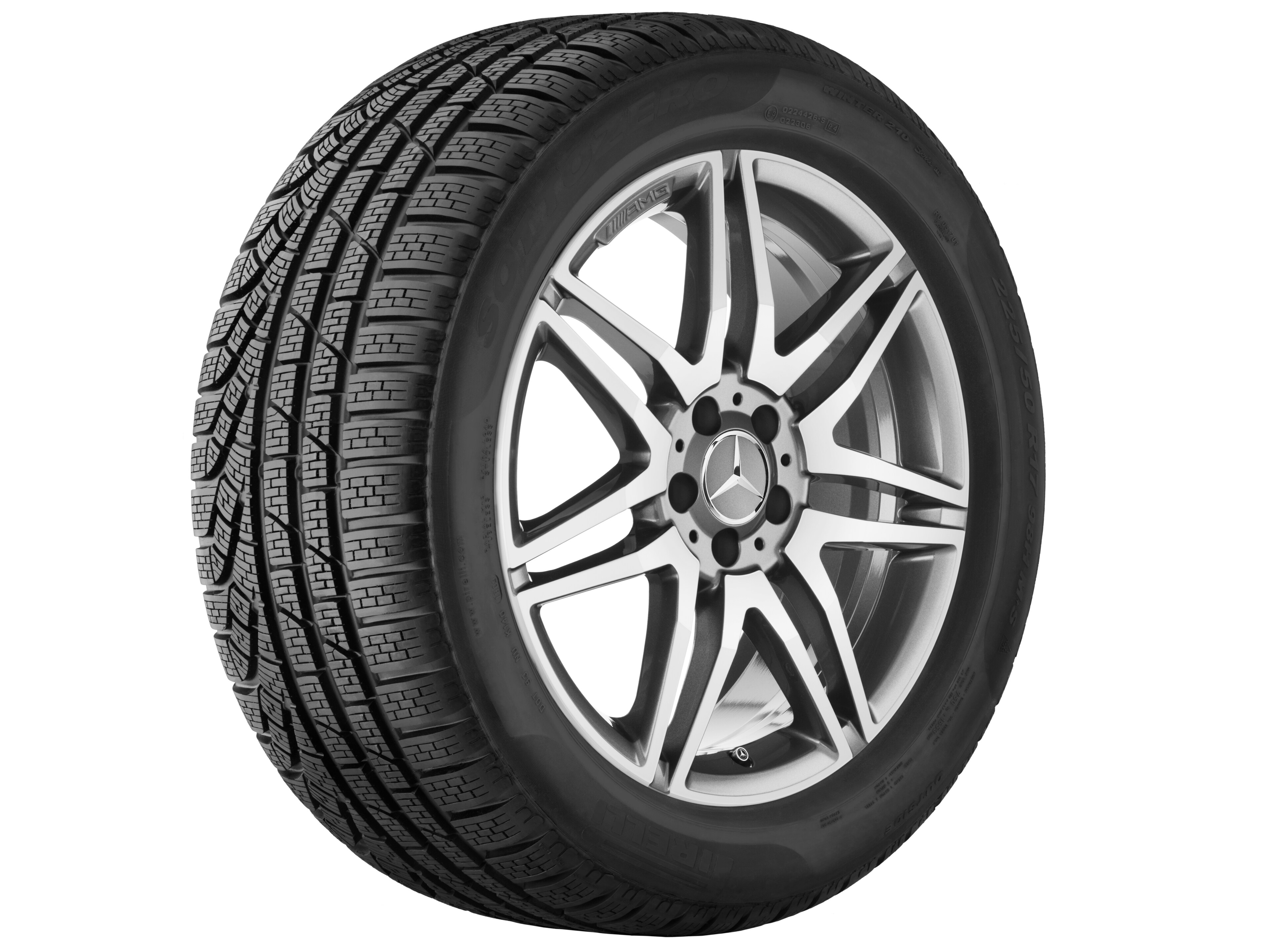 AMG 7-twin-spoke wheel, 48.3 cm (19-inch) - 8,5 J x 19 ET 35,5, titanium grey, high-sheen