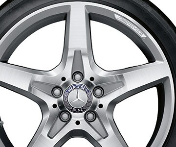 AMG 5-spoke wheel, 45.7 cm (18-inch) - 7,5 J x 18 ET 42, silver-coloured, high-sheen