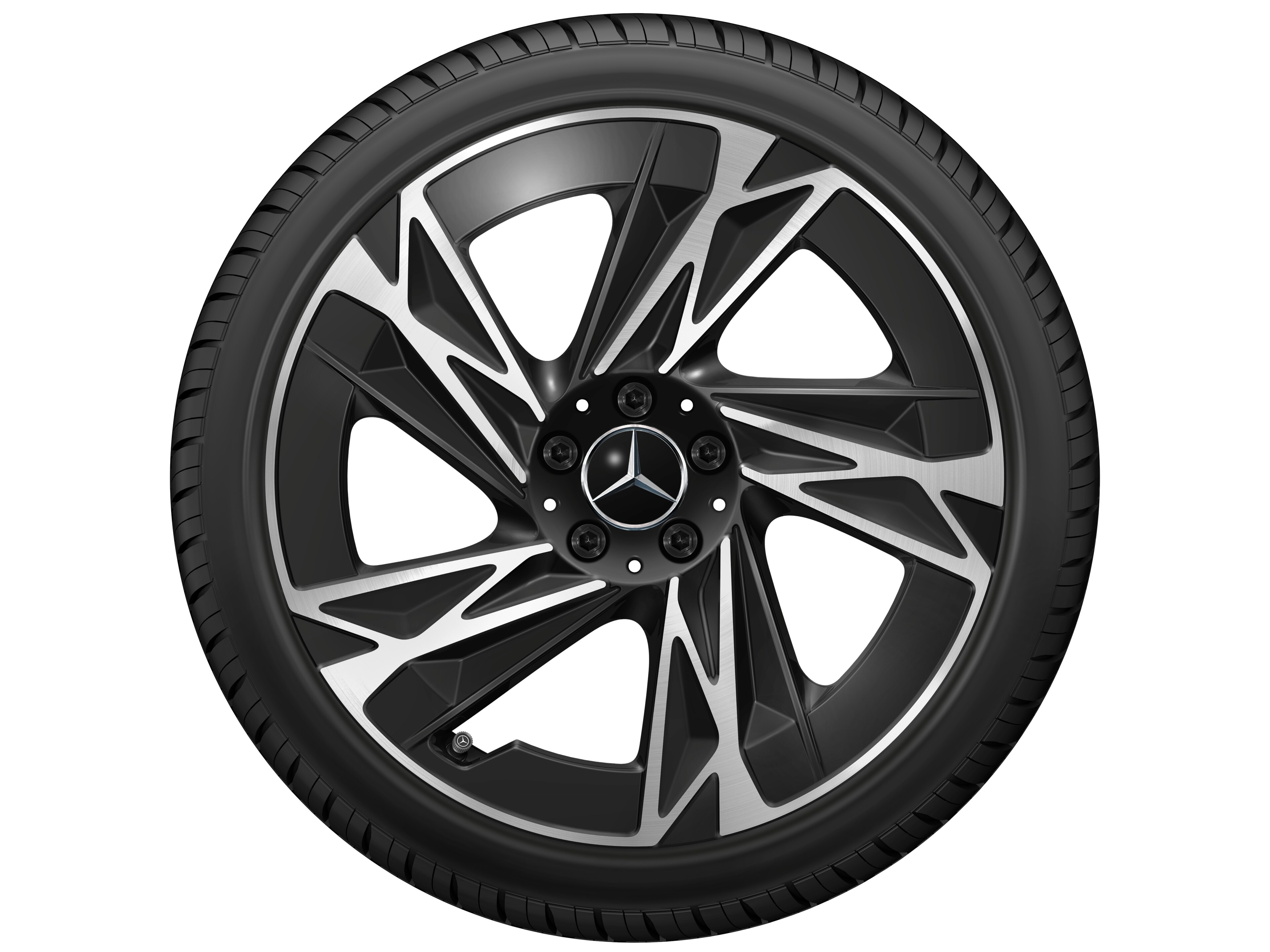 5-spoke wheel, Aero, 48.3 cm (19-inch) - 7,5 J x 19 ET 53,3, black, high-sheen