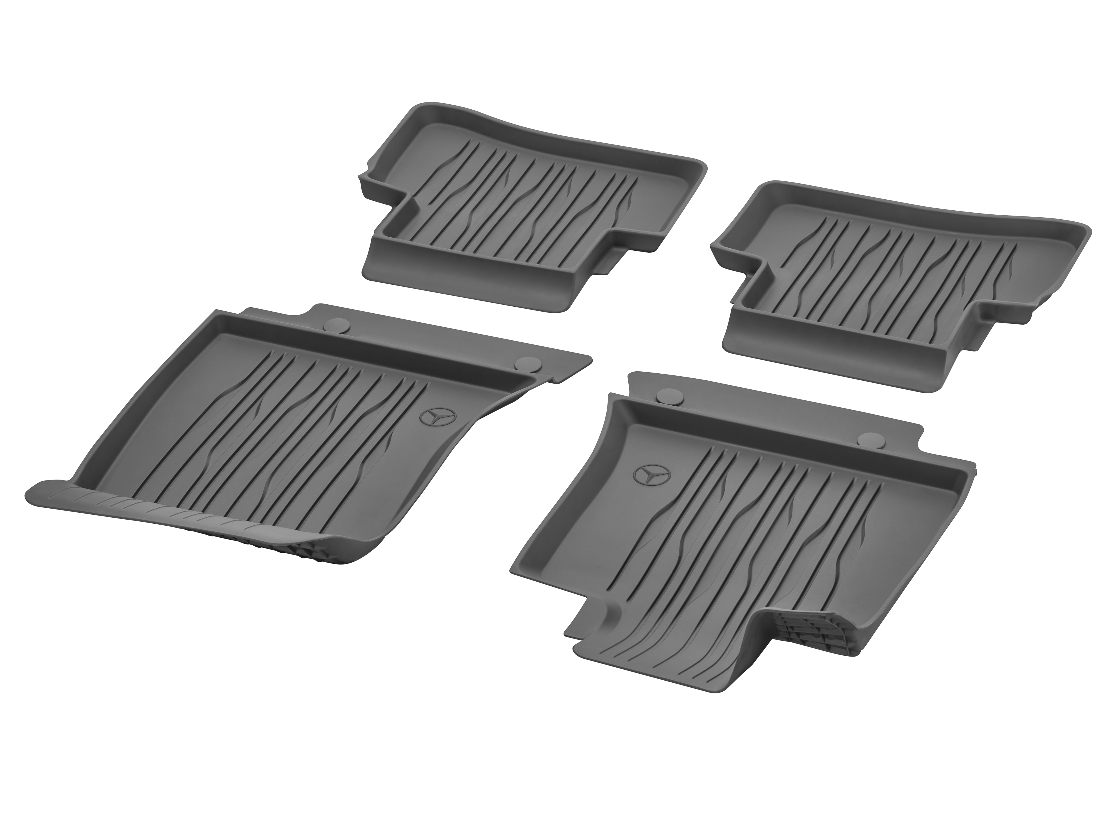 All-season floor mats Dynamic Lines, Driver/front passenger's mat, Set of 2 - LHD, space grey