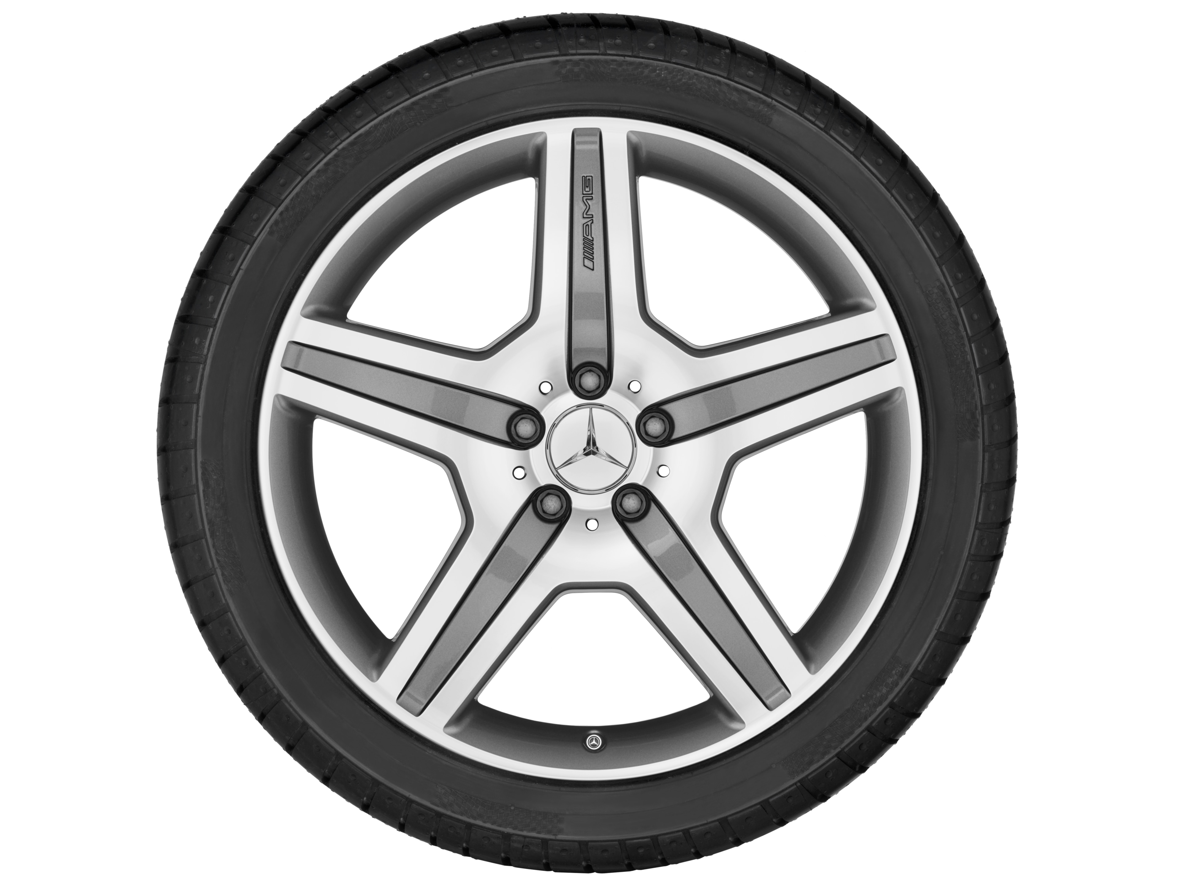 AMG 5-spoke wheel, 50.8 cm (20-inch) - 8,5 J x 20 ET 52, titanium grey, high-sheen