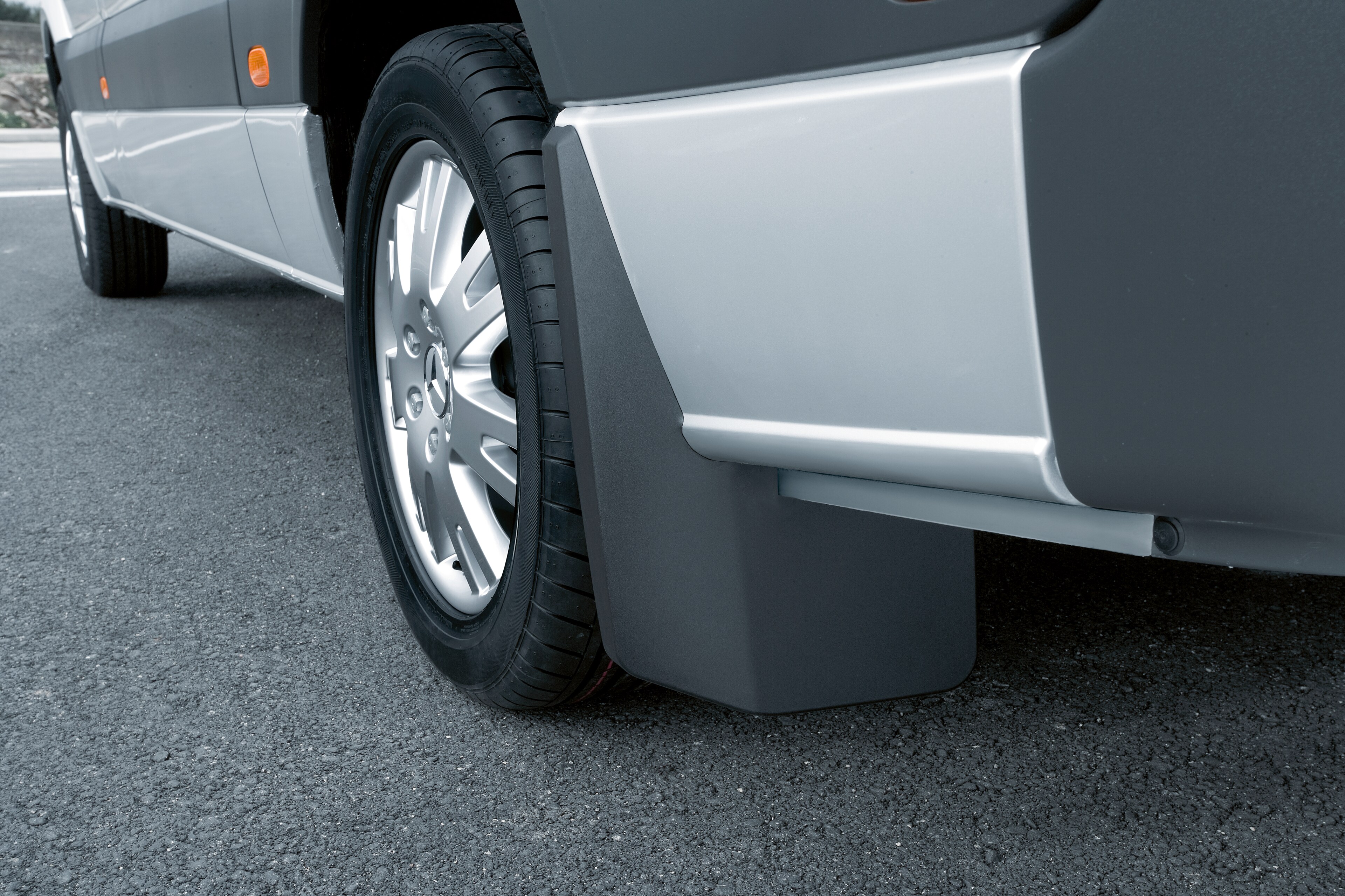 Mud flaps, Set, rear, Panel van/crewbus A1 - black, grained