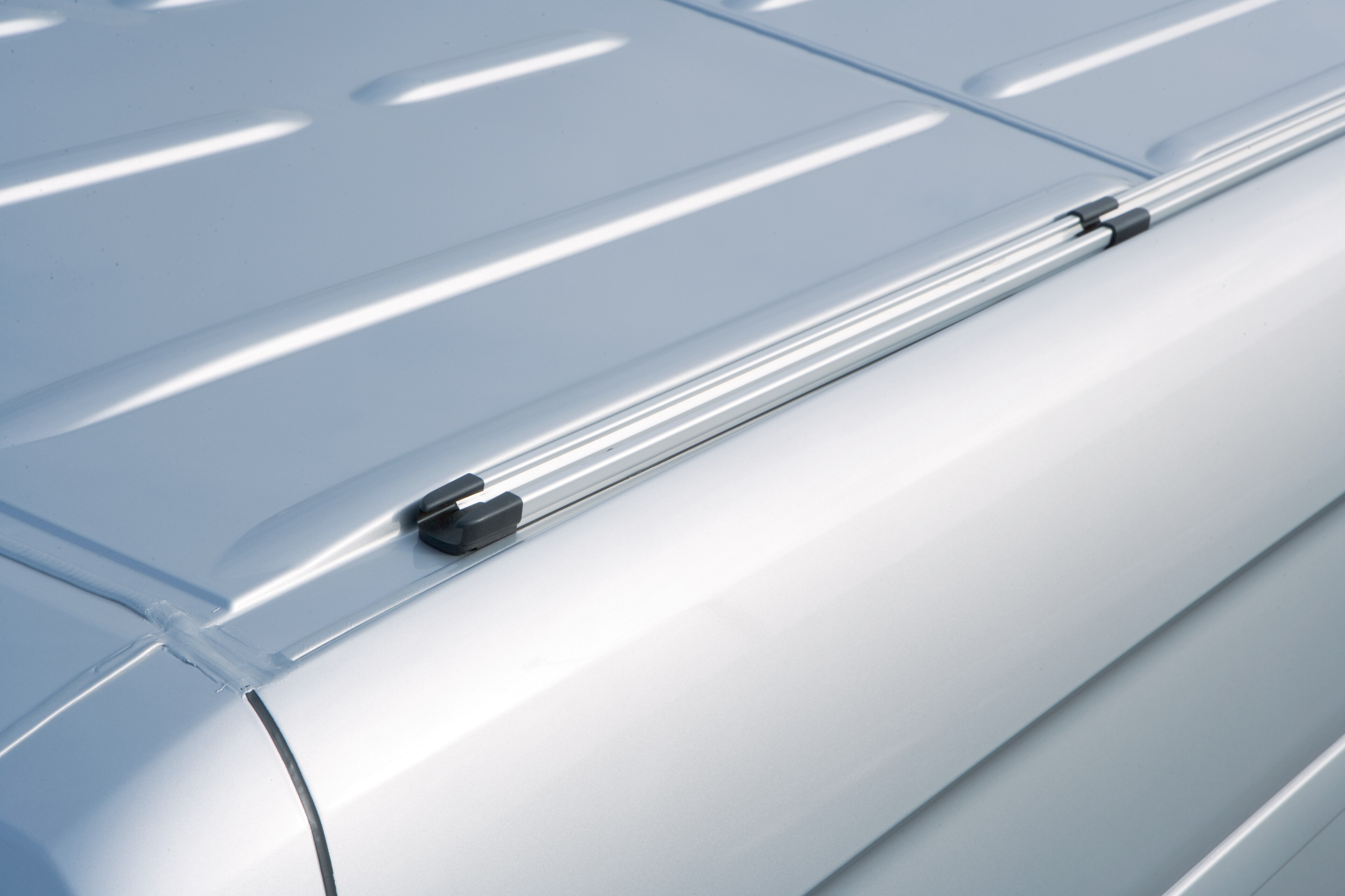 Mounting rails for roof rack, A3 Long - Aluminium / Plastic, silver-coloured / black