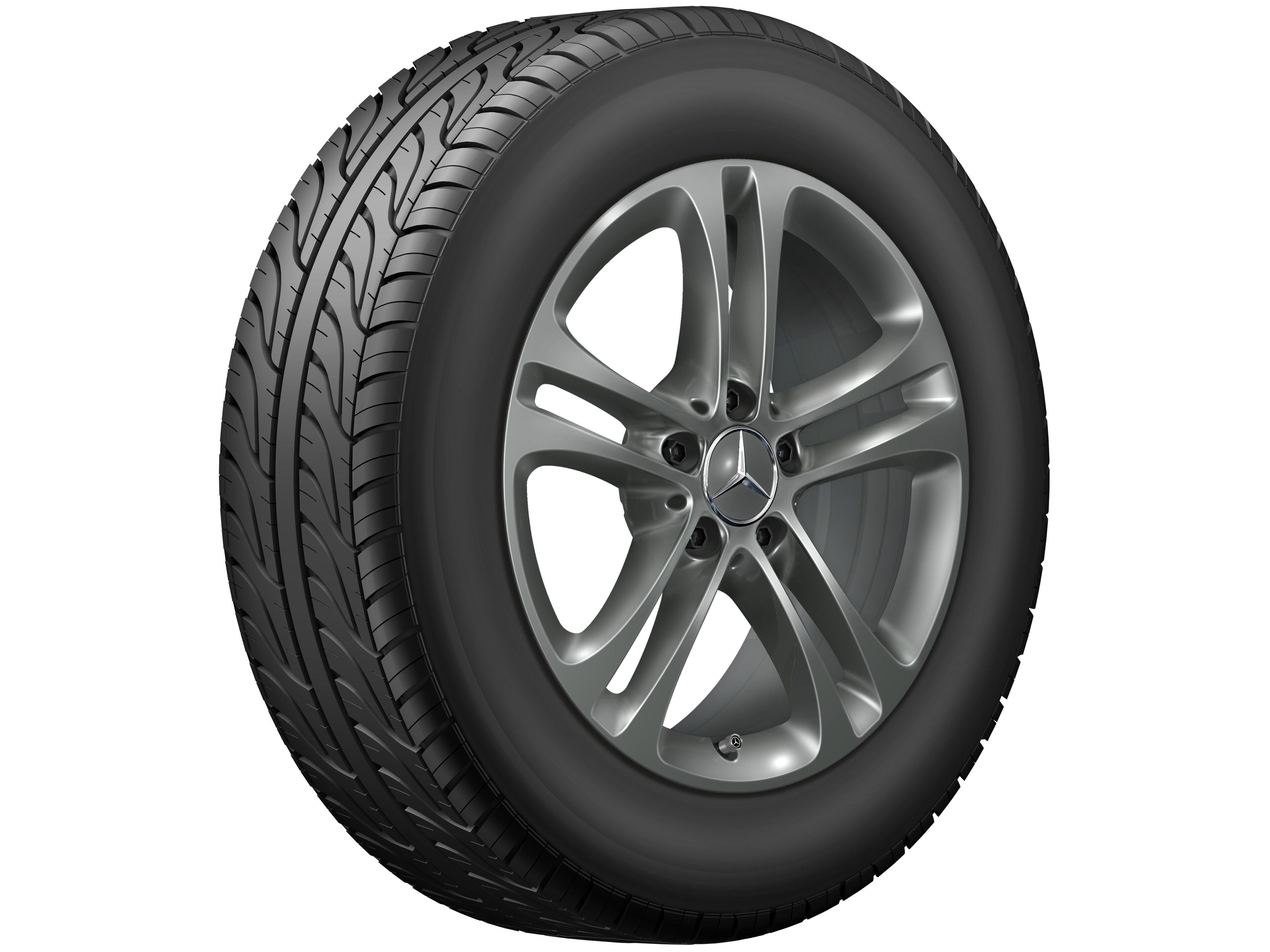 5-twin-spoke wheel, 43.2 cm (17-inch) - 6,5 J x 17 ET 44, himalaya grey, painted