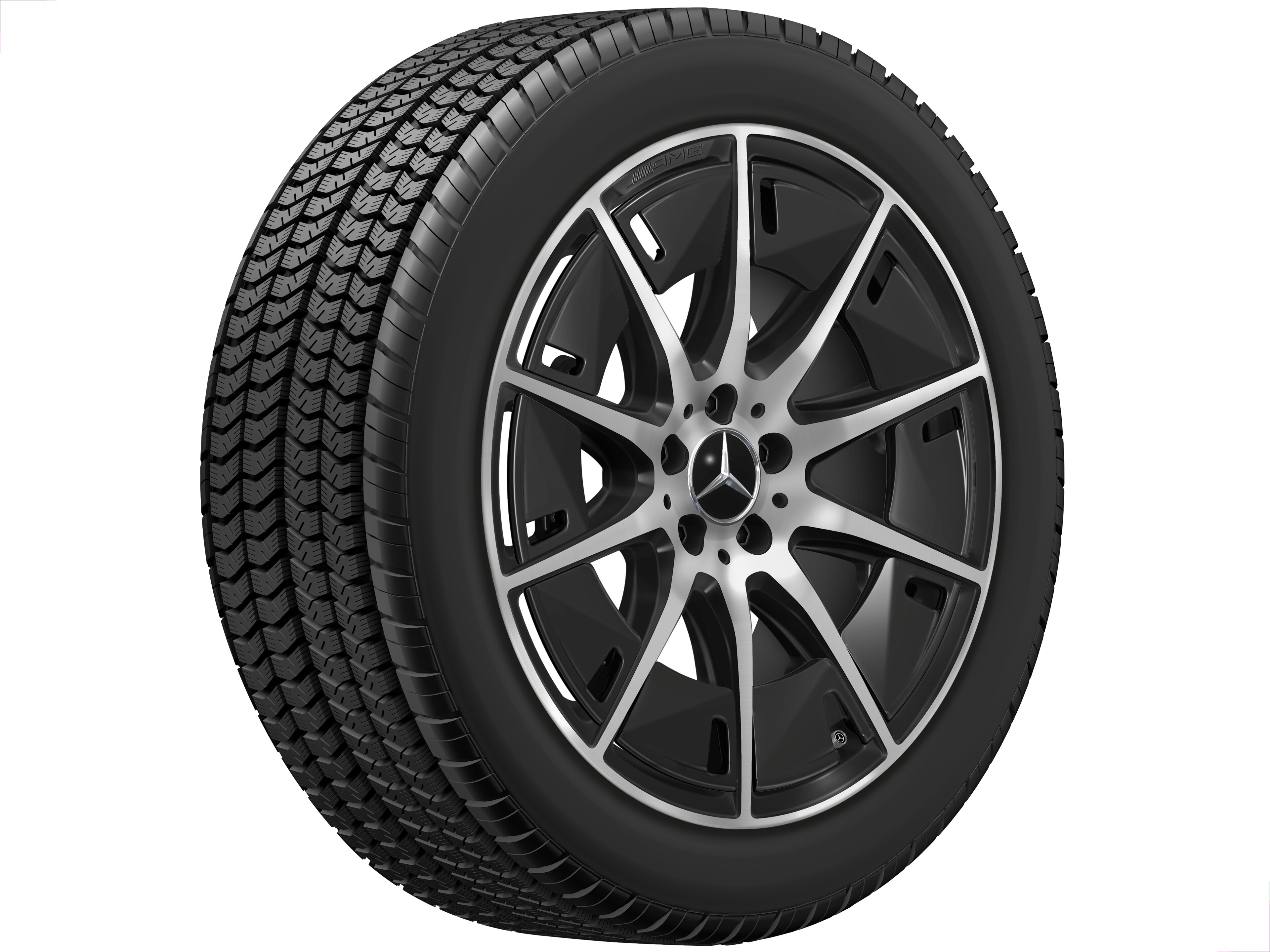 AMG light-alloy wheel, in 10-spoke design, 50.8 cm (20-inch), aerodynamically optimized - 9,5 J x 20 ET 58,2, black, high-sheen