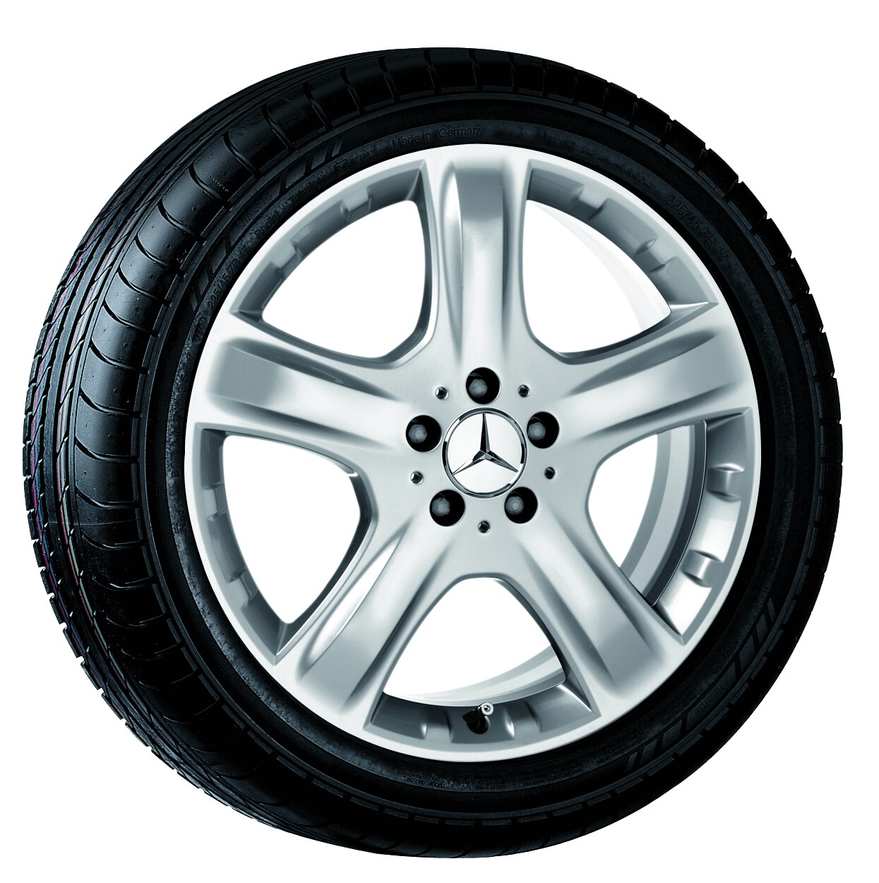 5-spoke wheel, 48.3 cm (19-inch) - 8 J x 19 ET 60, titanium silver