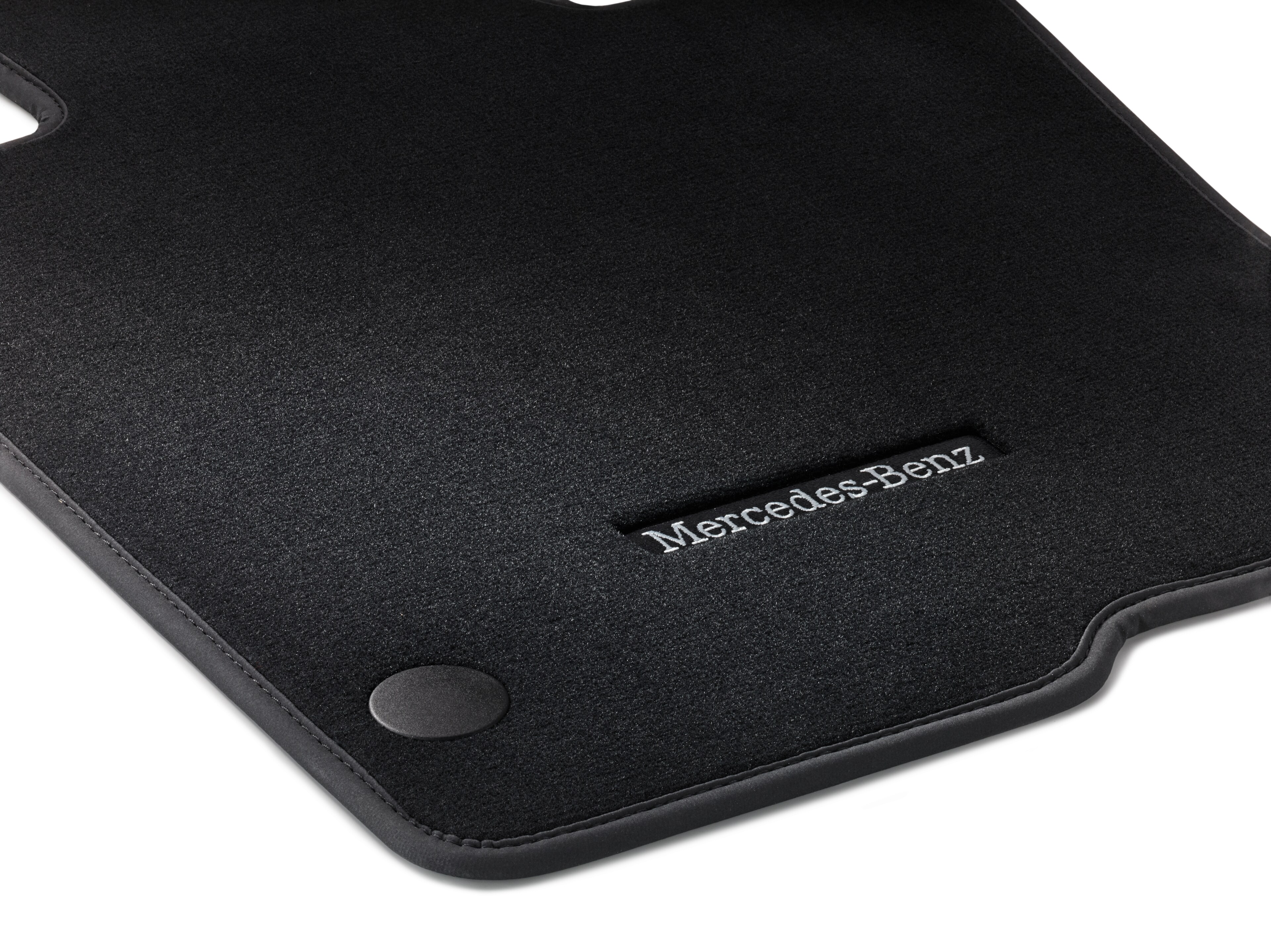 Velour floor mats, Driver & front passenger's mat, Set of 2 - LHD, black