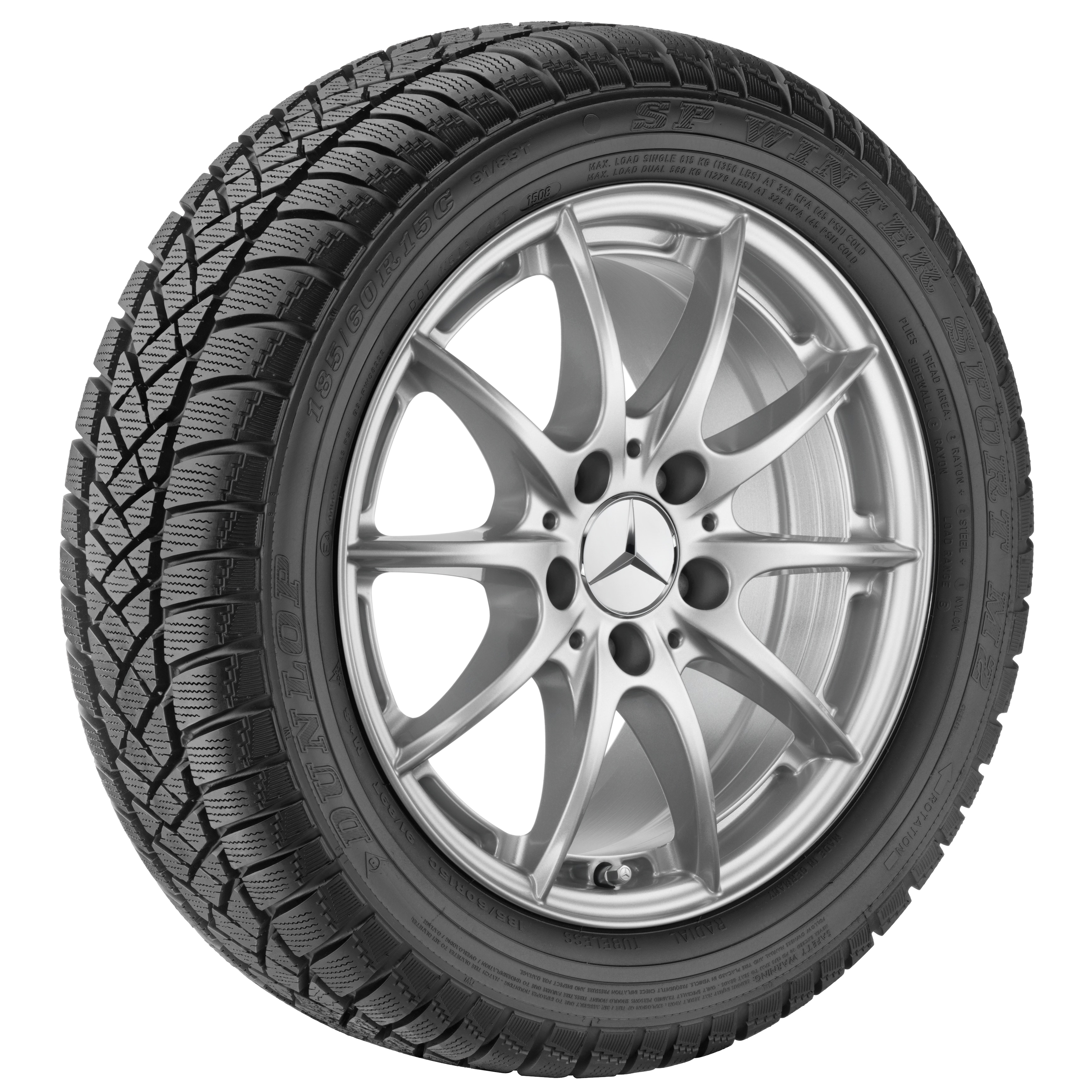 10-spoke wheel, 40.6 cm (16-inch) - 7,5 J x 16 ET 45,5, champion silver