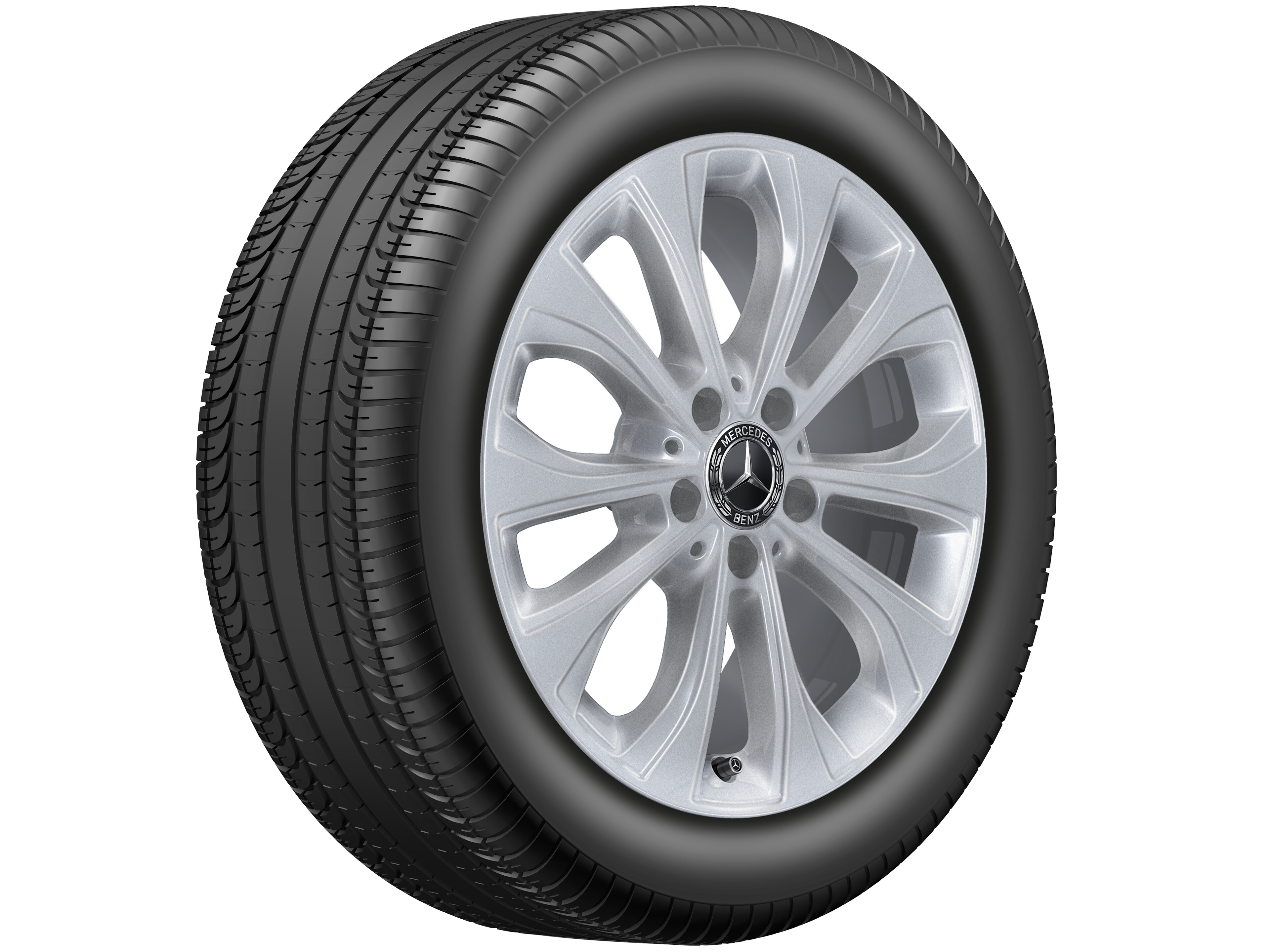 10-spoke wheel, 43.2 cm (17-inch) - 7 J x 17 ET 48,5, vanadium silver, painted