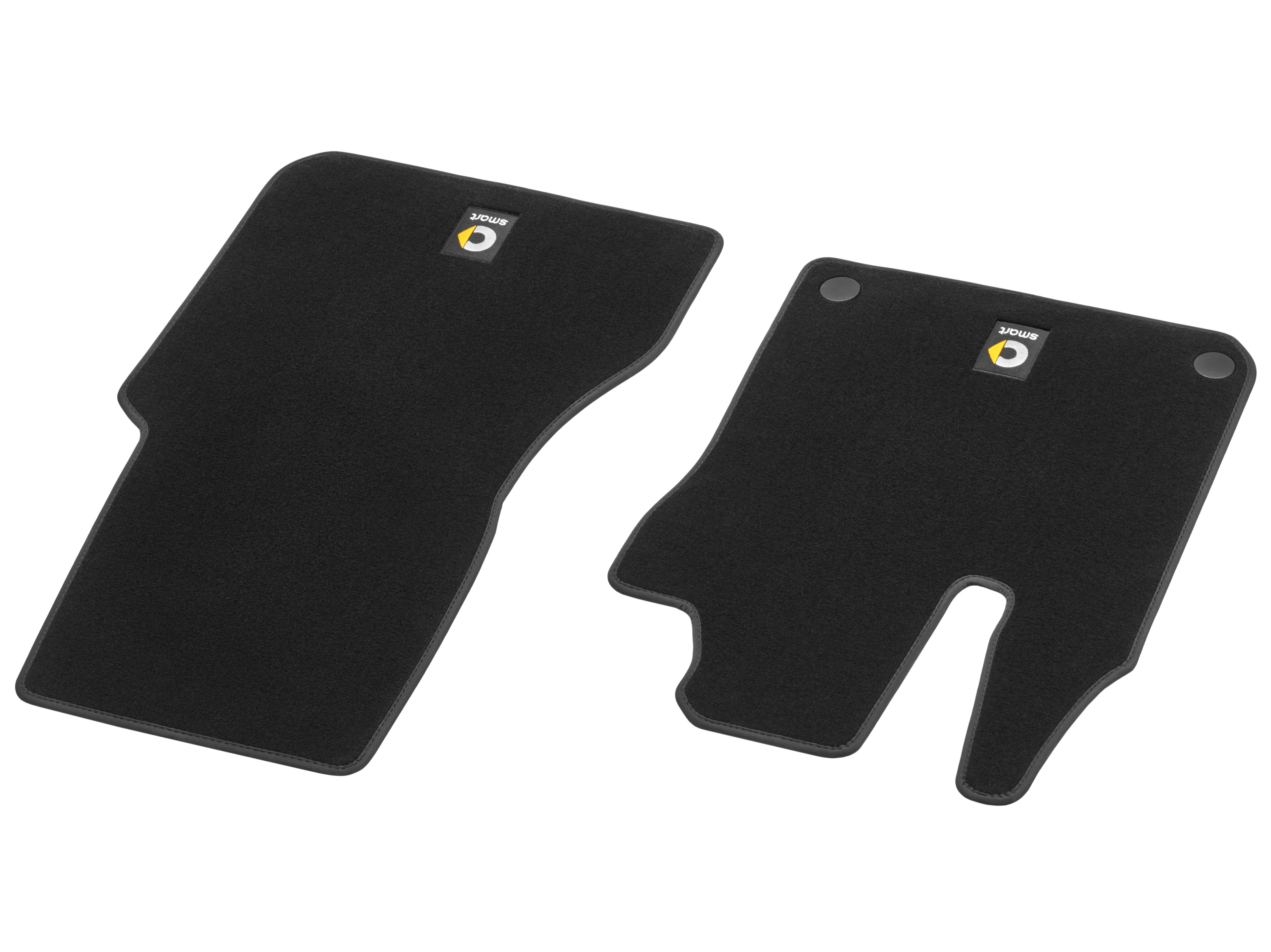 Velour floor mats, Driver/front passenger's mat, Set of 2 - LHD, black